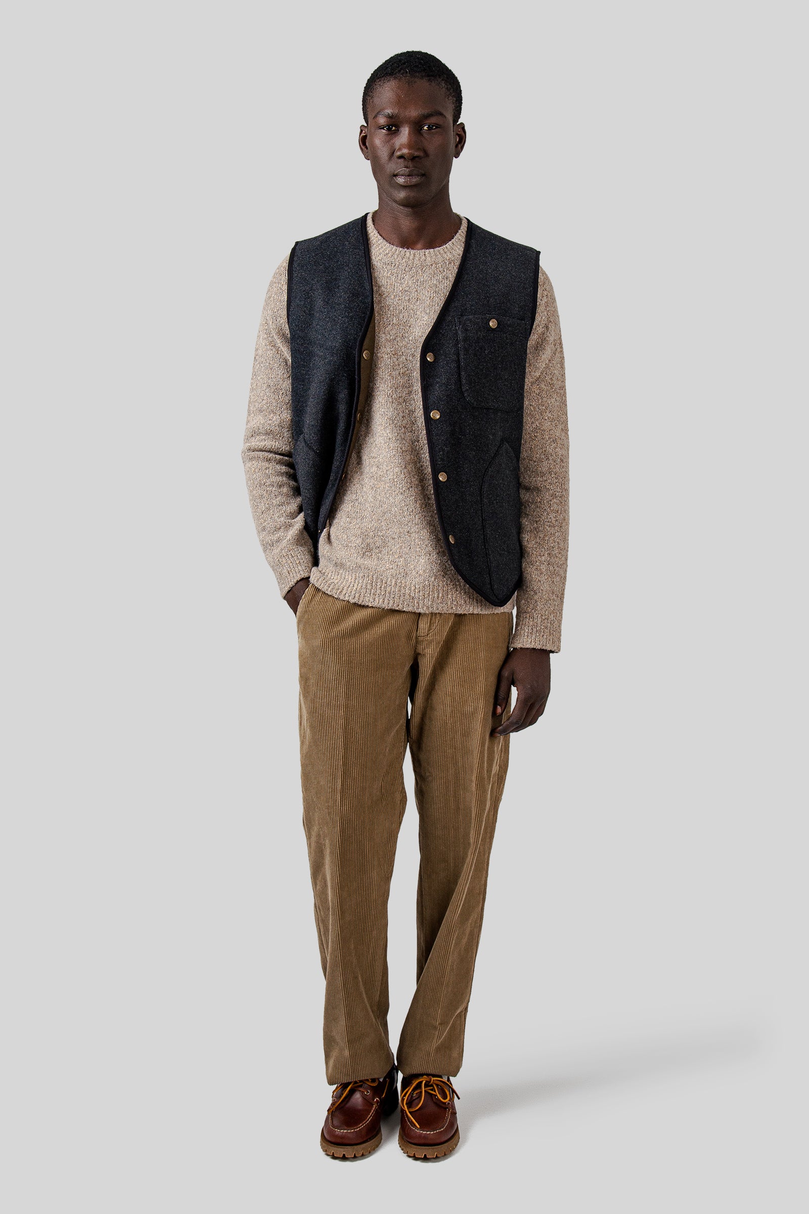 Sebago Gilet Wildriver Wool Grigio Uomo - 2