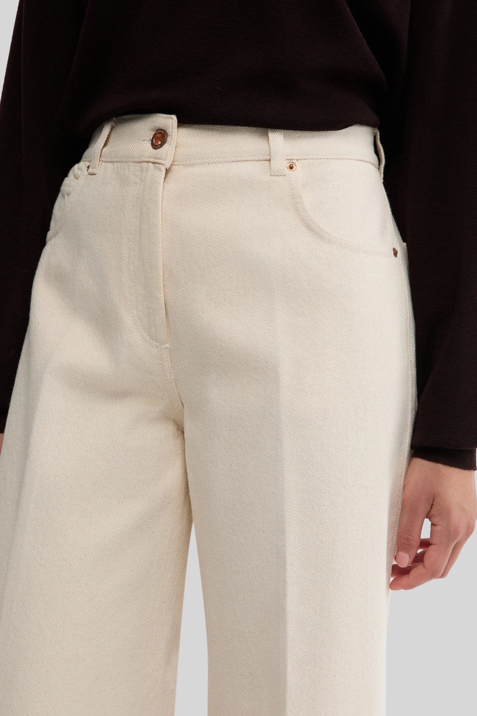 Aspesi Jeans Wide Leg Burro Donna - 2