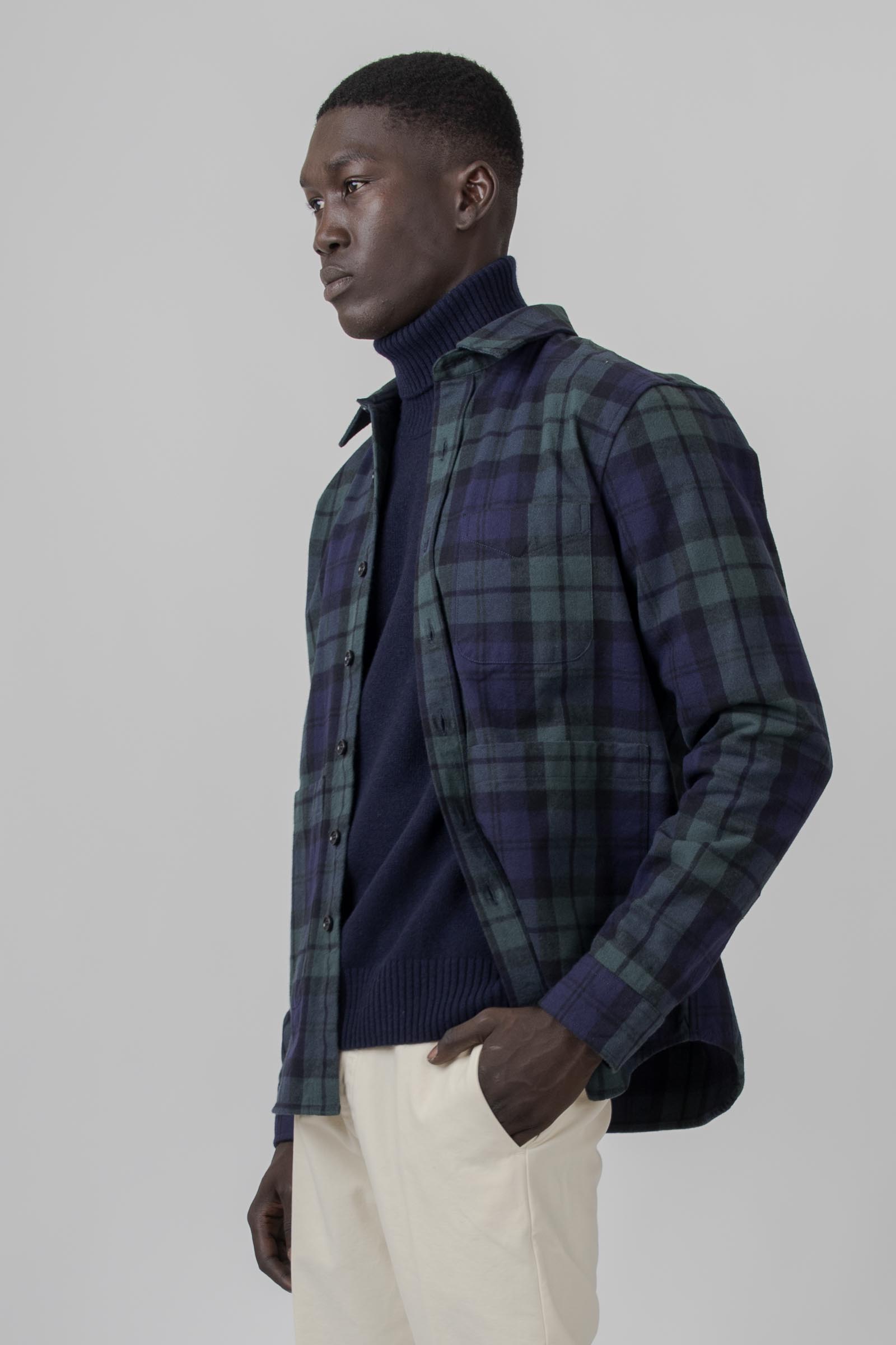 Utility Shirt In Twill Check - 3