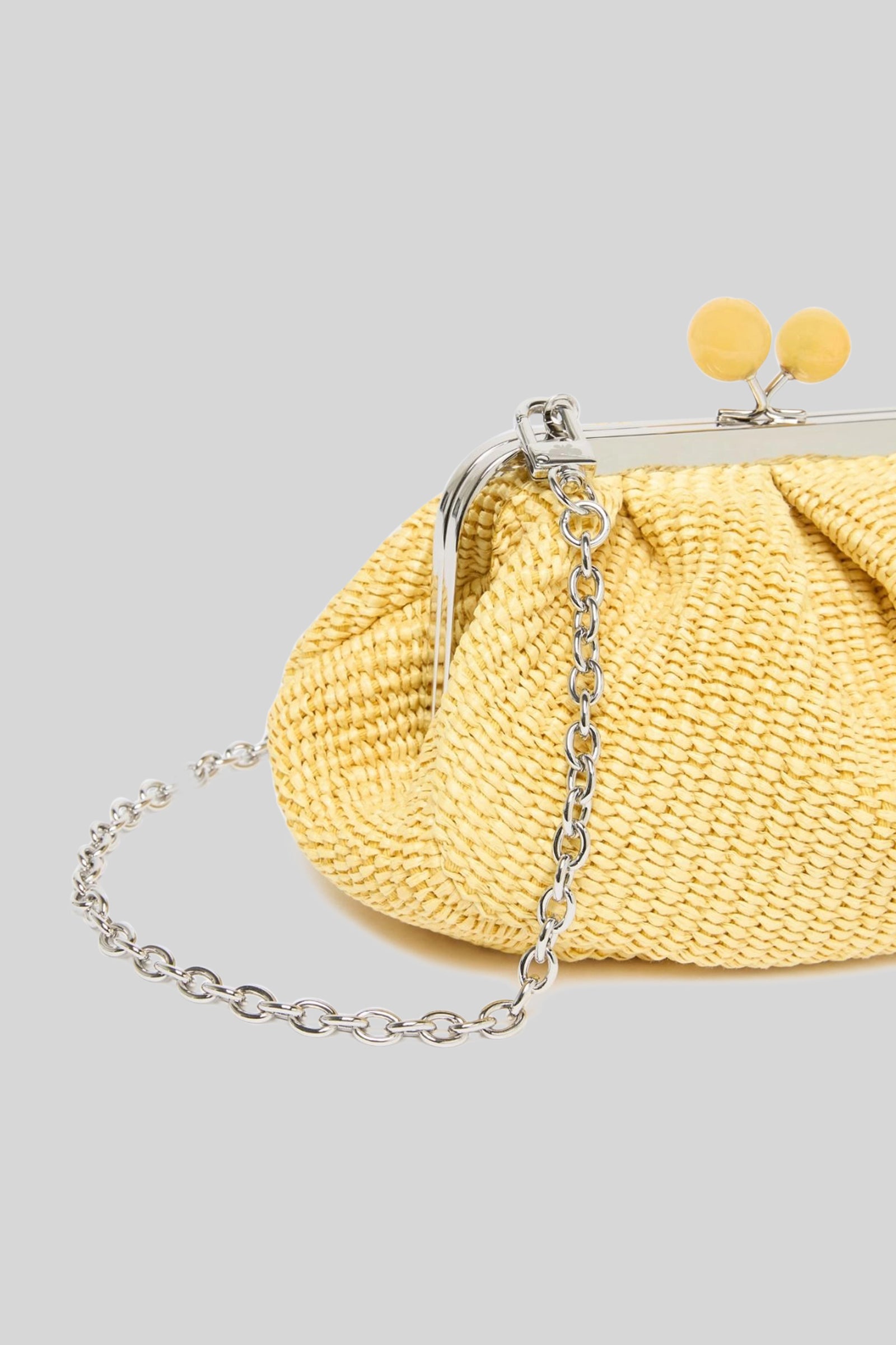 Max Mara Weekend Pasticcino Bag Small Effetto Rafia Giallo Donna - 2