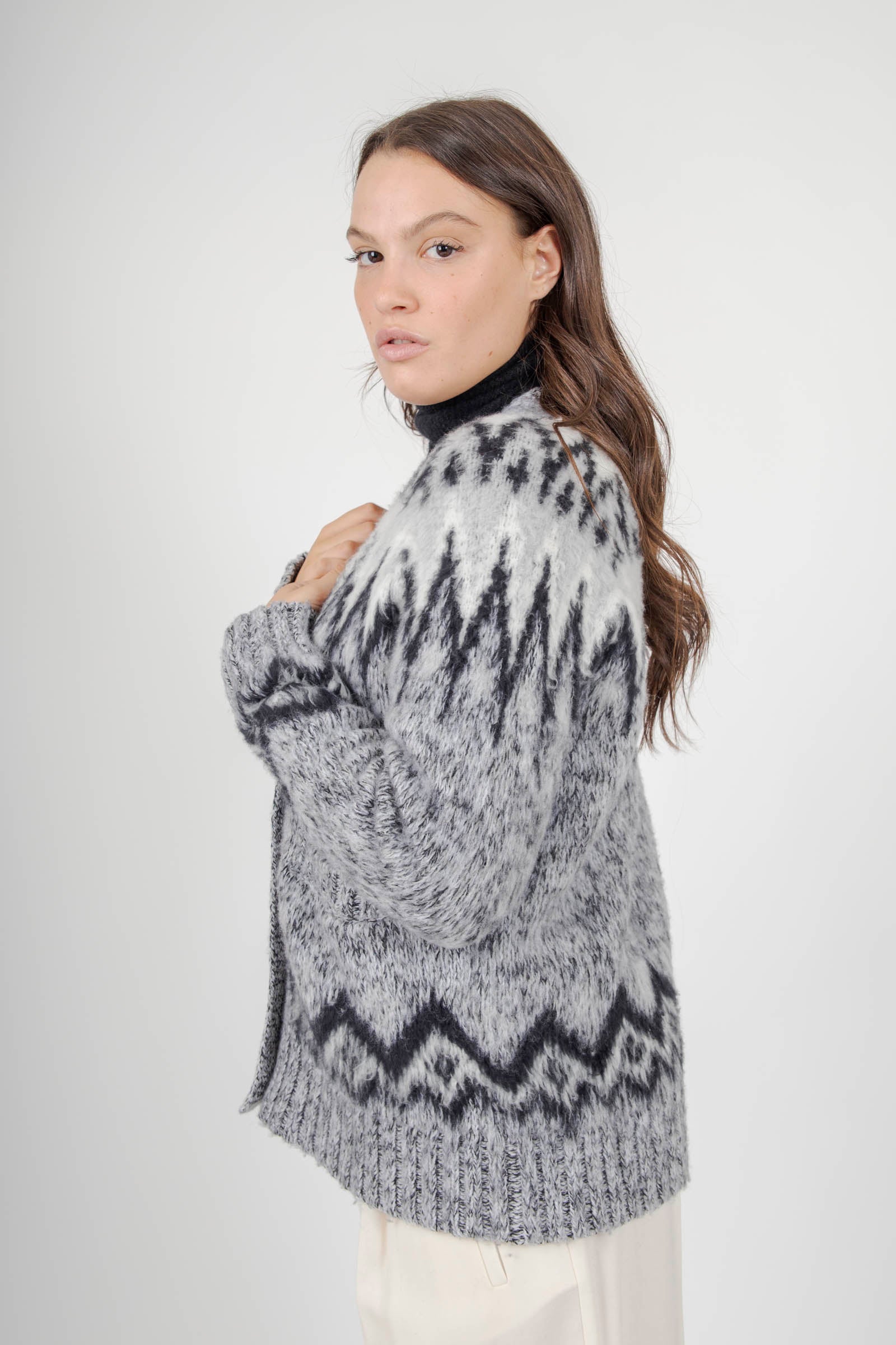 Jacquard Cardigan - 3