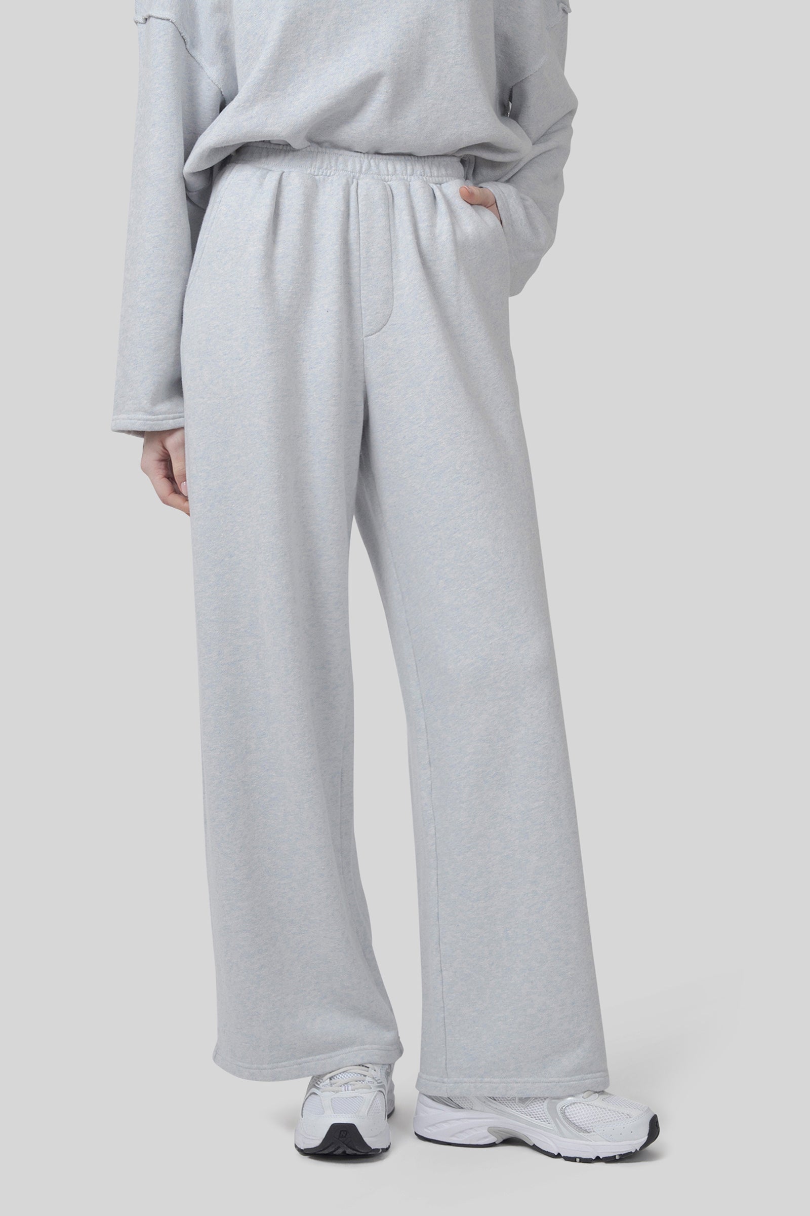 American Vintage Pantalone Jogging Dantown Grigio Chiaro Donna - 5