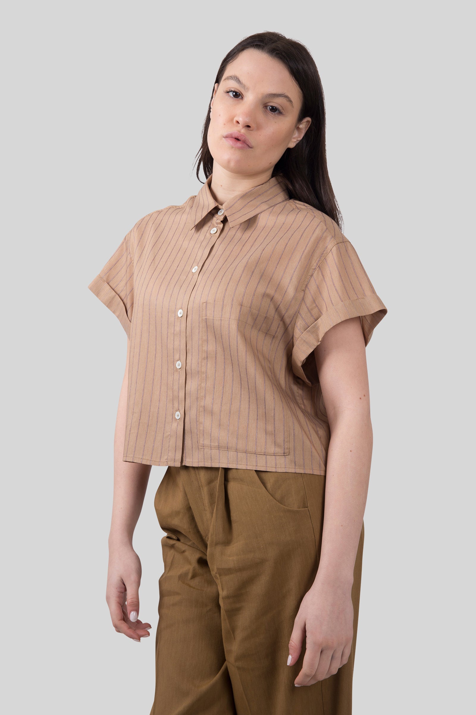 Tela Camicia Rocky Biscotto Donna - 2