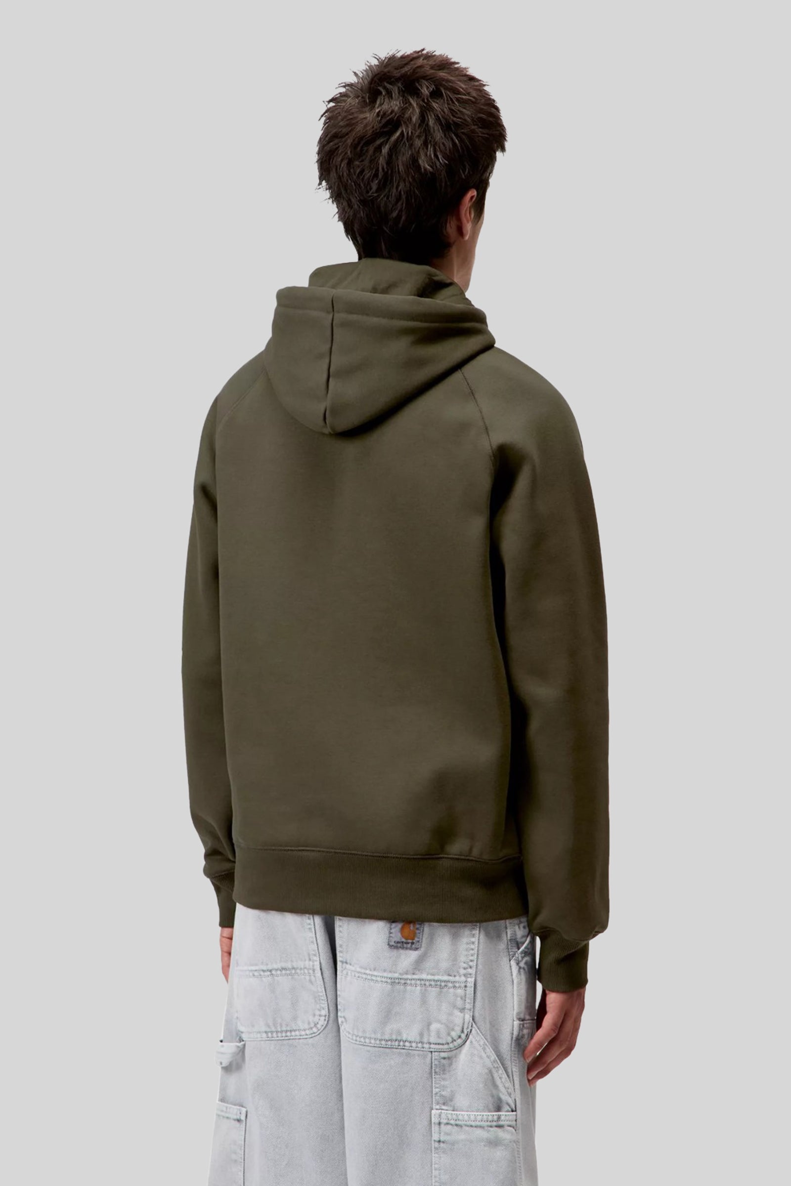 Carhartt Wip Hooded Chase Sweatshirt Verde Oliva Uomo - 2
