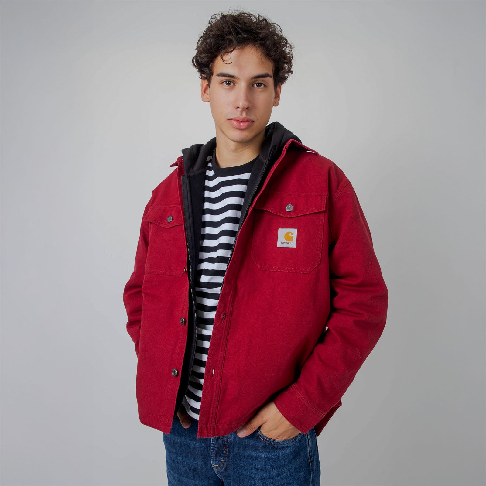 Carhartt Wip Selby Shirt Jac Rosso Uomo - 8