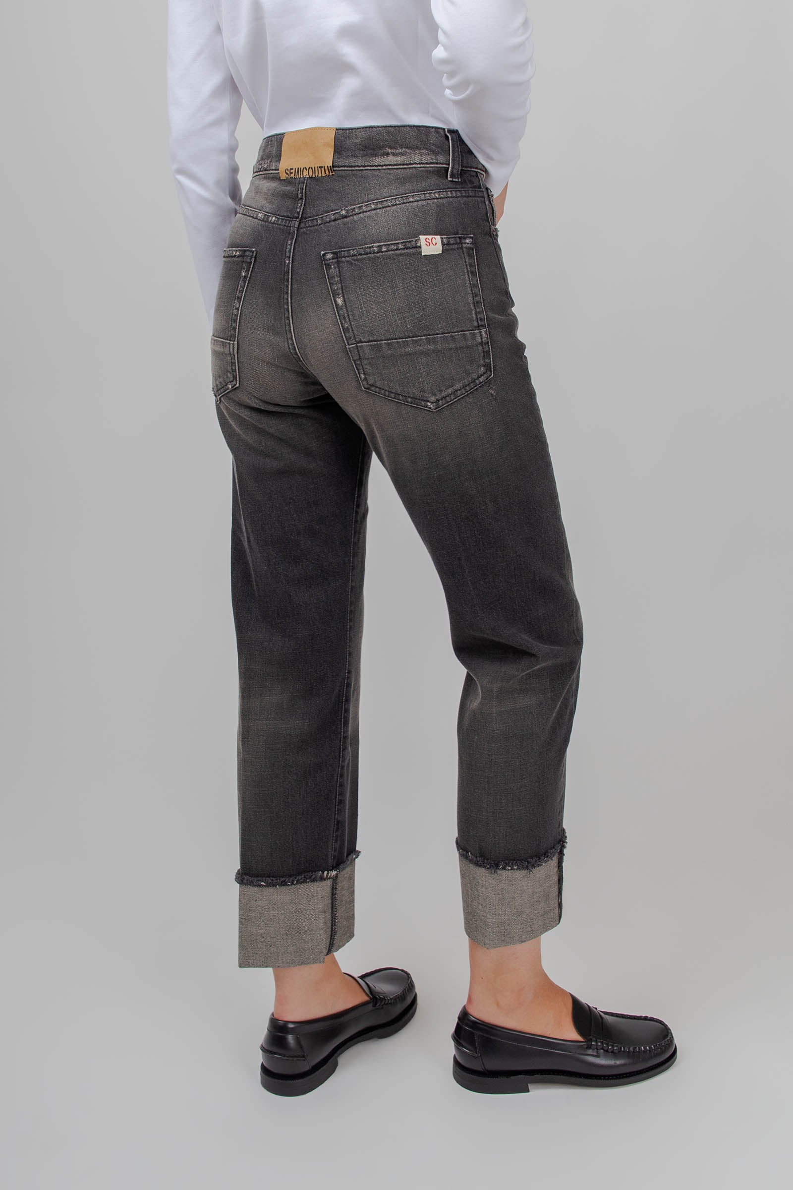 Semicouture Jeans Fabiola Nero Donna - 4