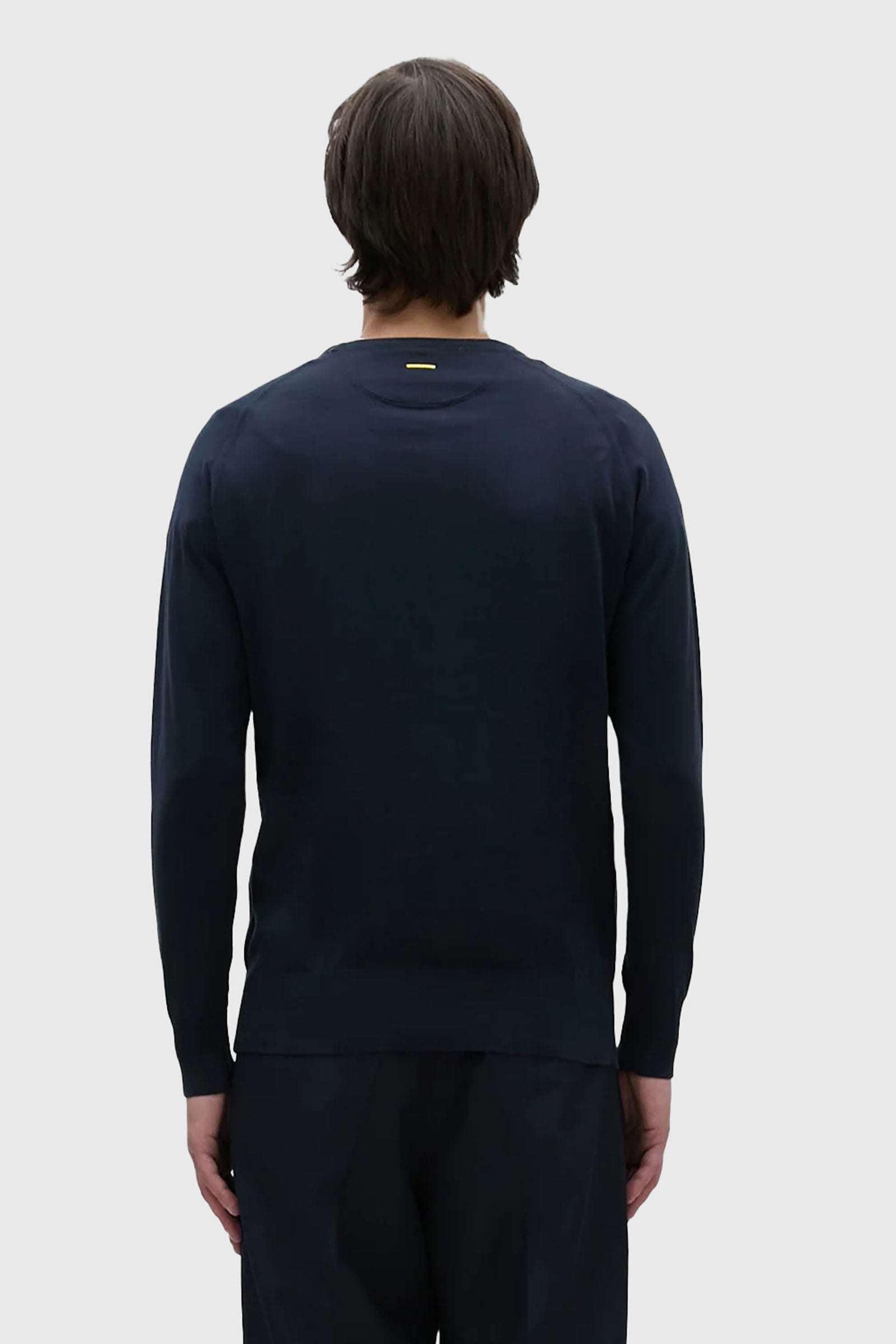 Aspesi Maglia In Cotone Manica Raglan Blu Navy Uomo - 2