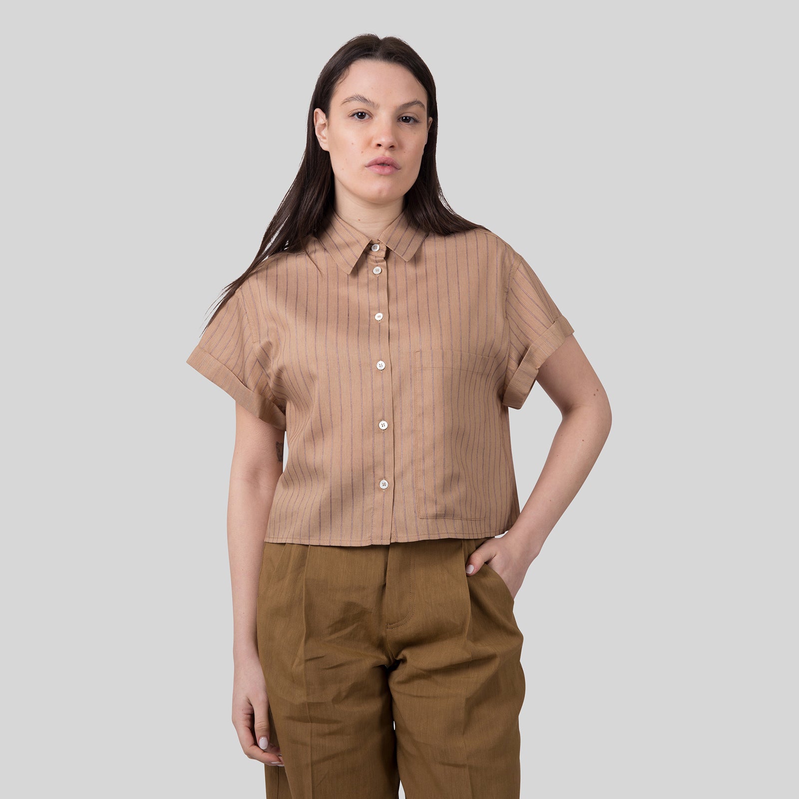 Tela Camicia Rocky Biscotto Donna - 6