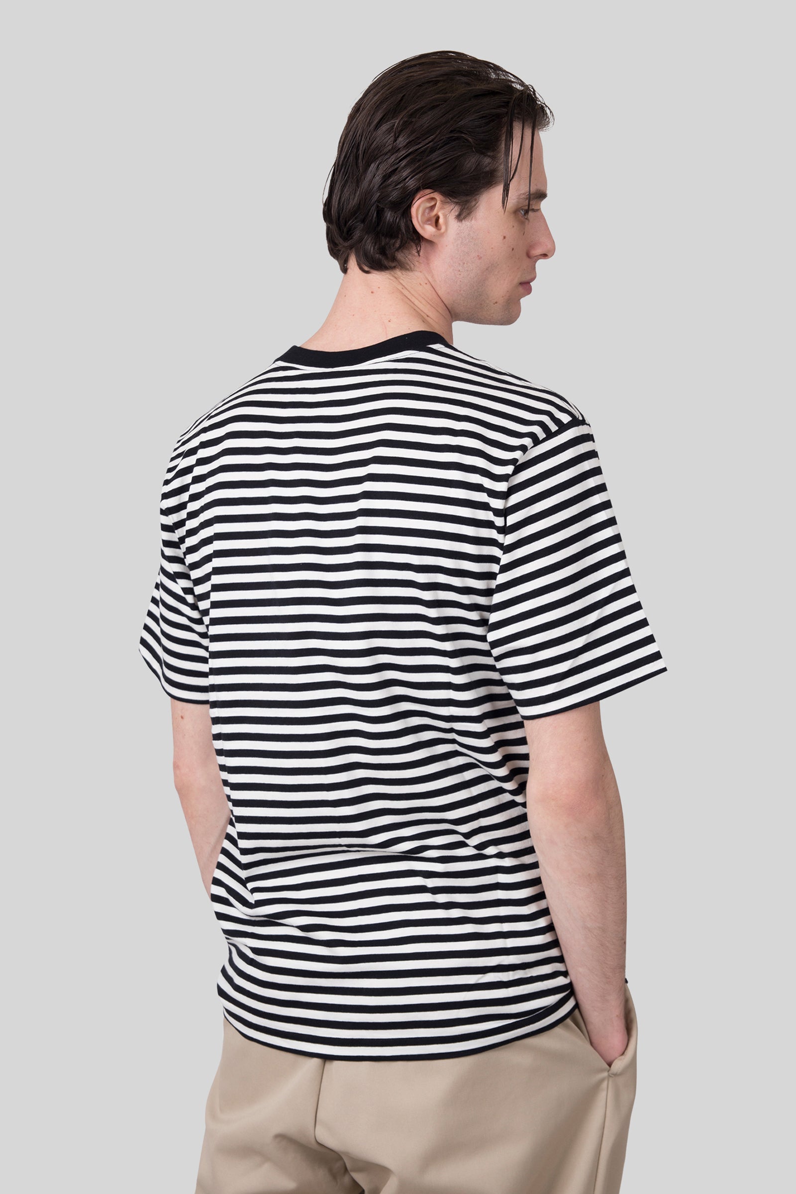 Carhartt Wip T-shirt S/s Ezra Pocket Nero/bianco Uomo - 4