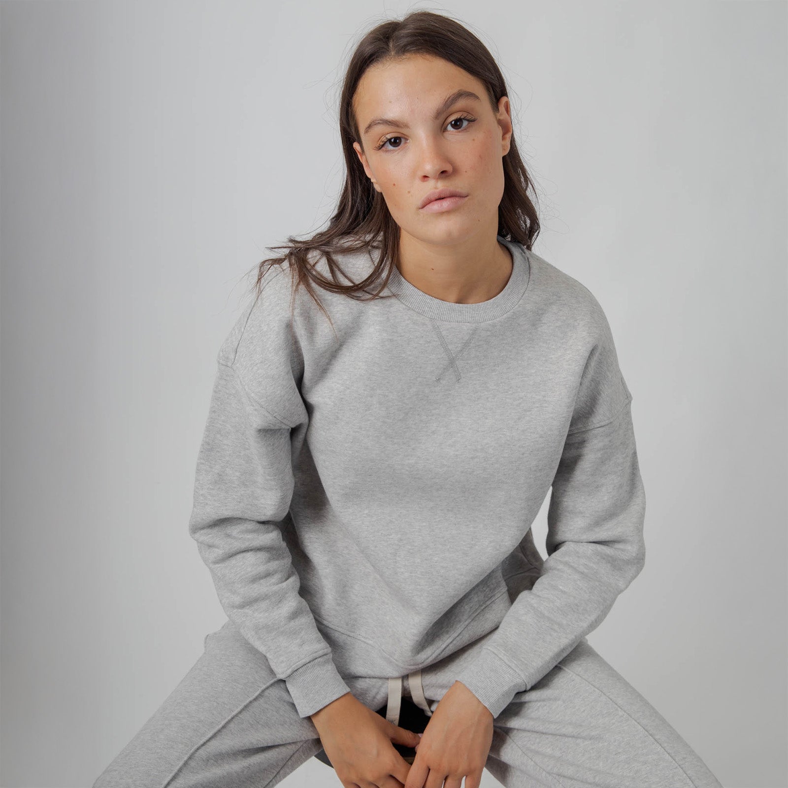 Max Mara Weekend Felpa Boxy Gerba In Cotone Grigio Chiaro Donna - 7