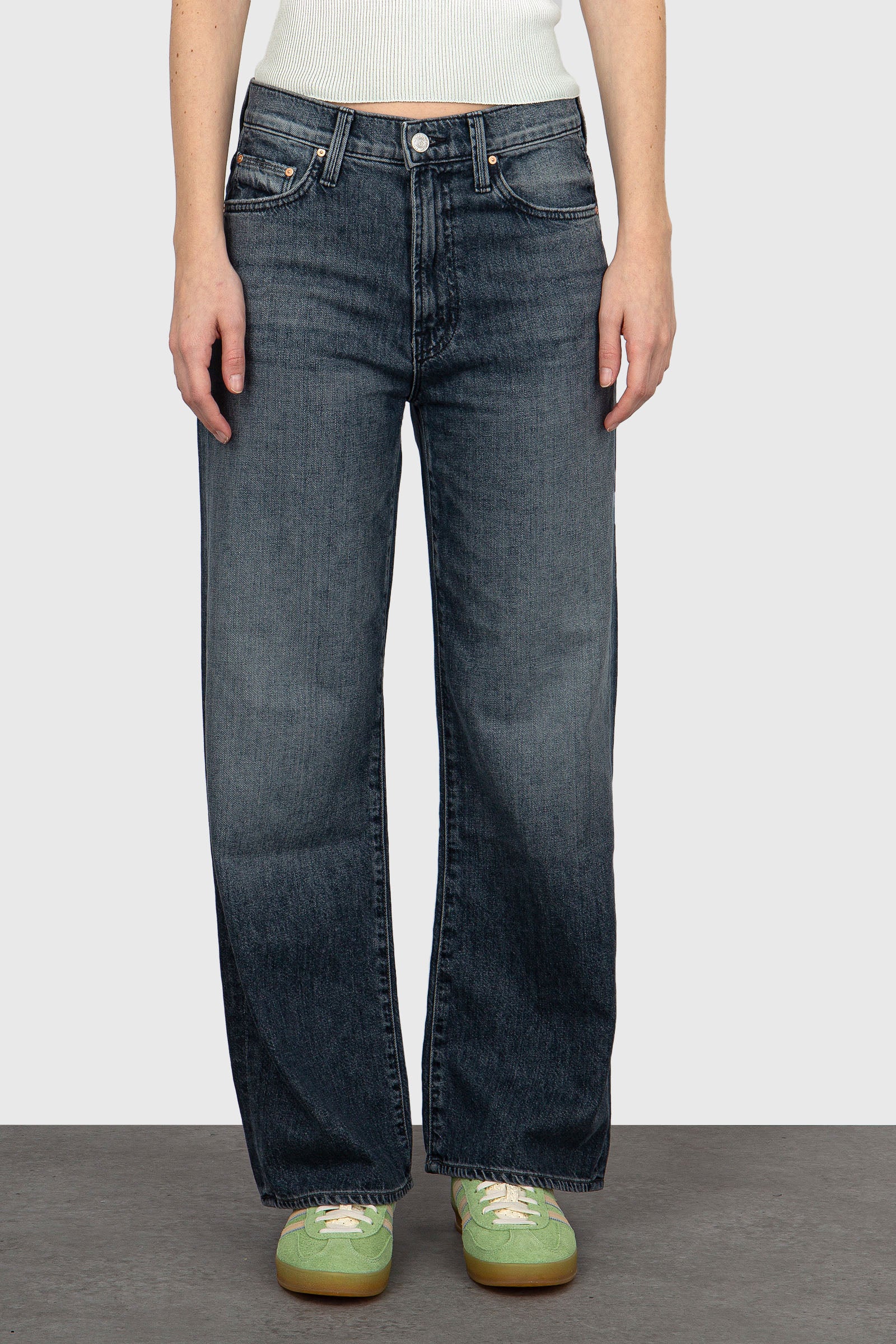 Mother Jeans The Dodger Ankle Grey Denim | Penelope47.com