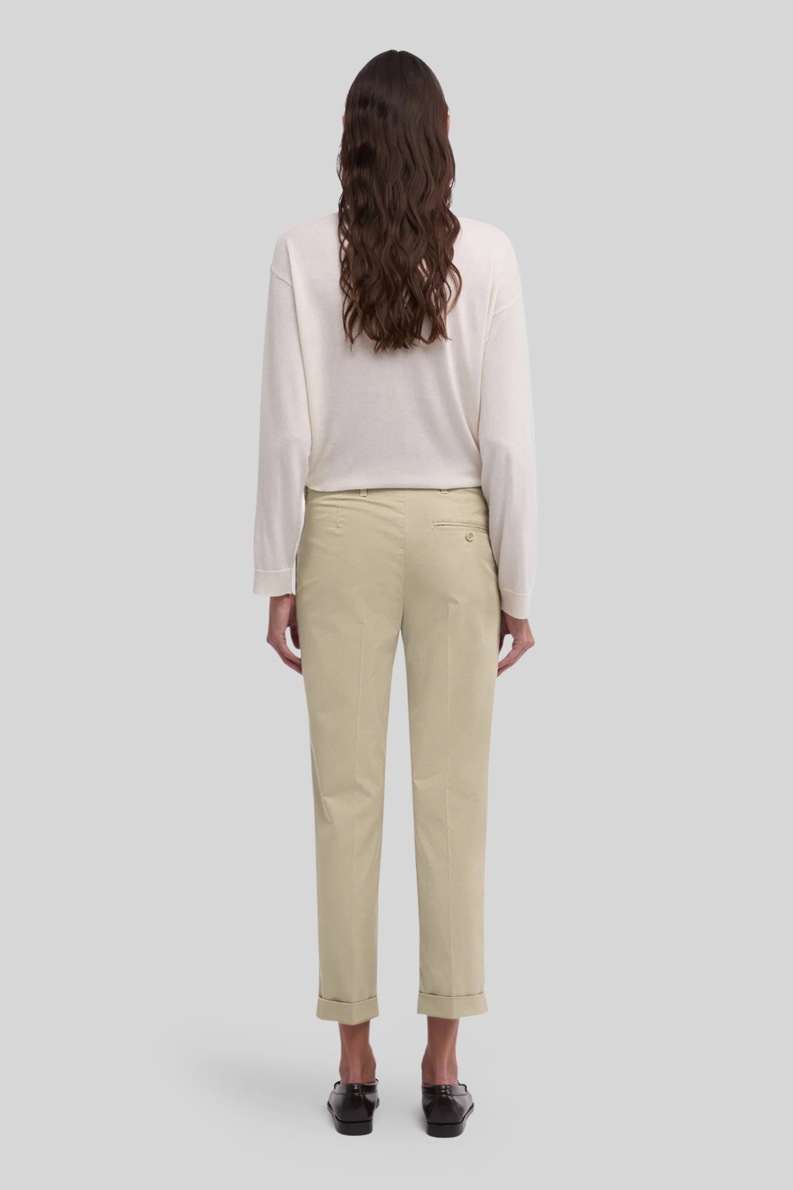 Aspesi Pantalone In Twill Di Cotone Stretch Beige Donna - 3