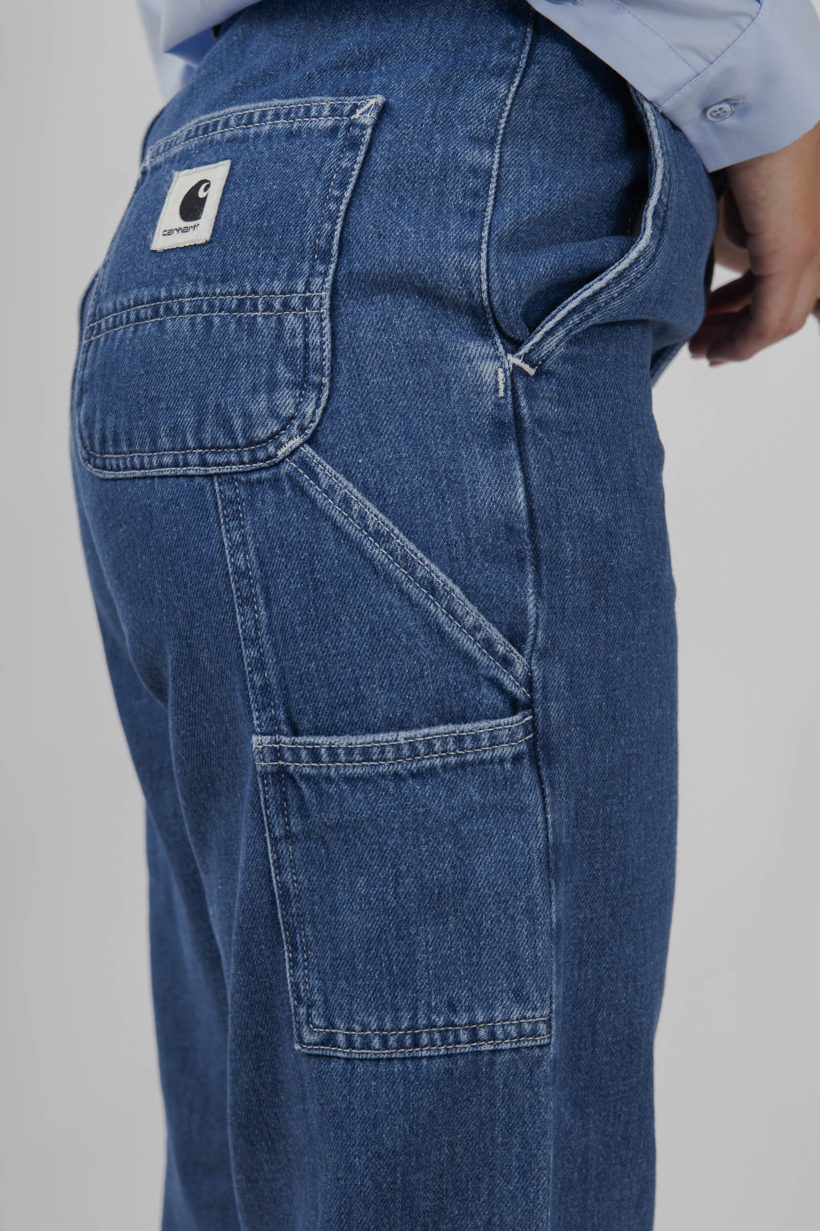 Carhartt Wip W' Pierce Pant Straight Blu Medio Donna - 5