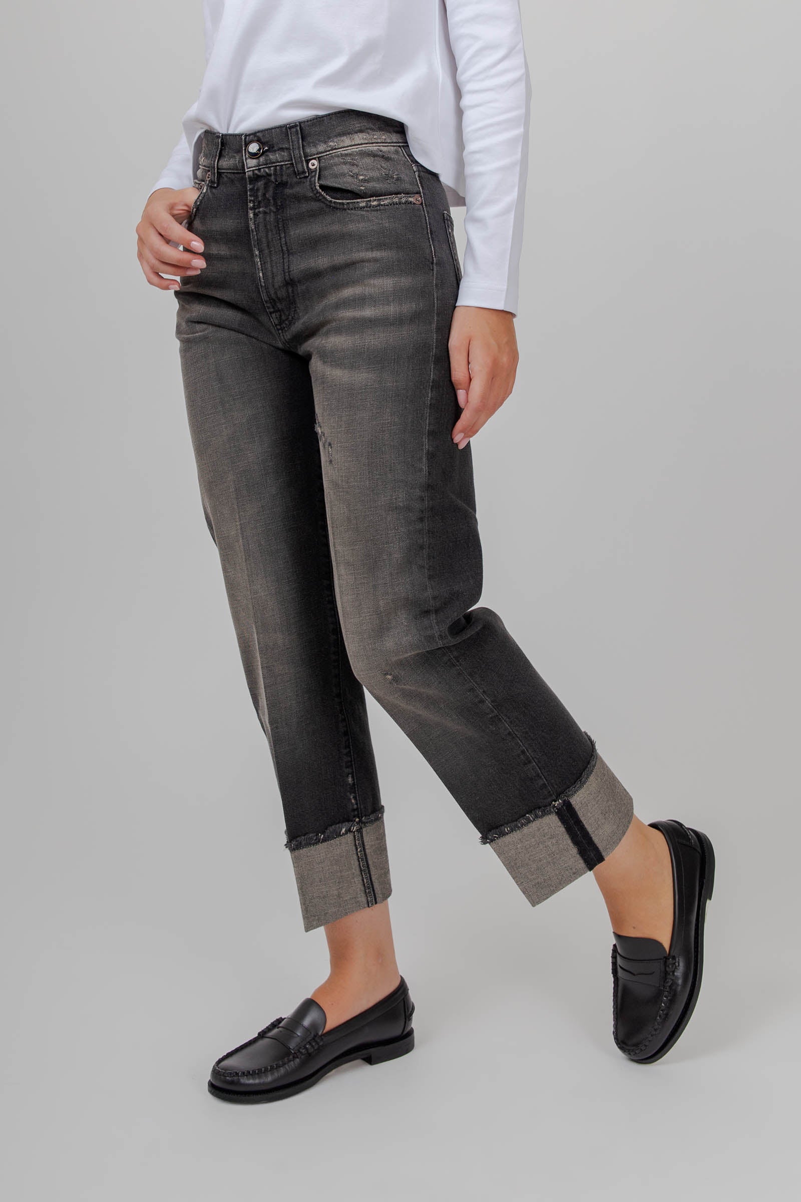 Semicouture Jeans Fabiola Nero Donna - 5