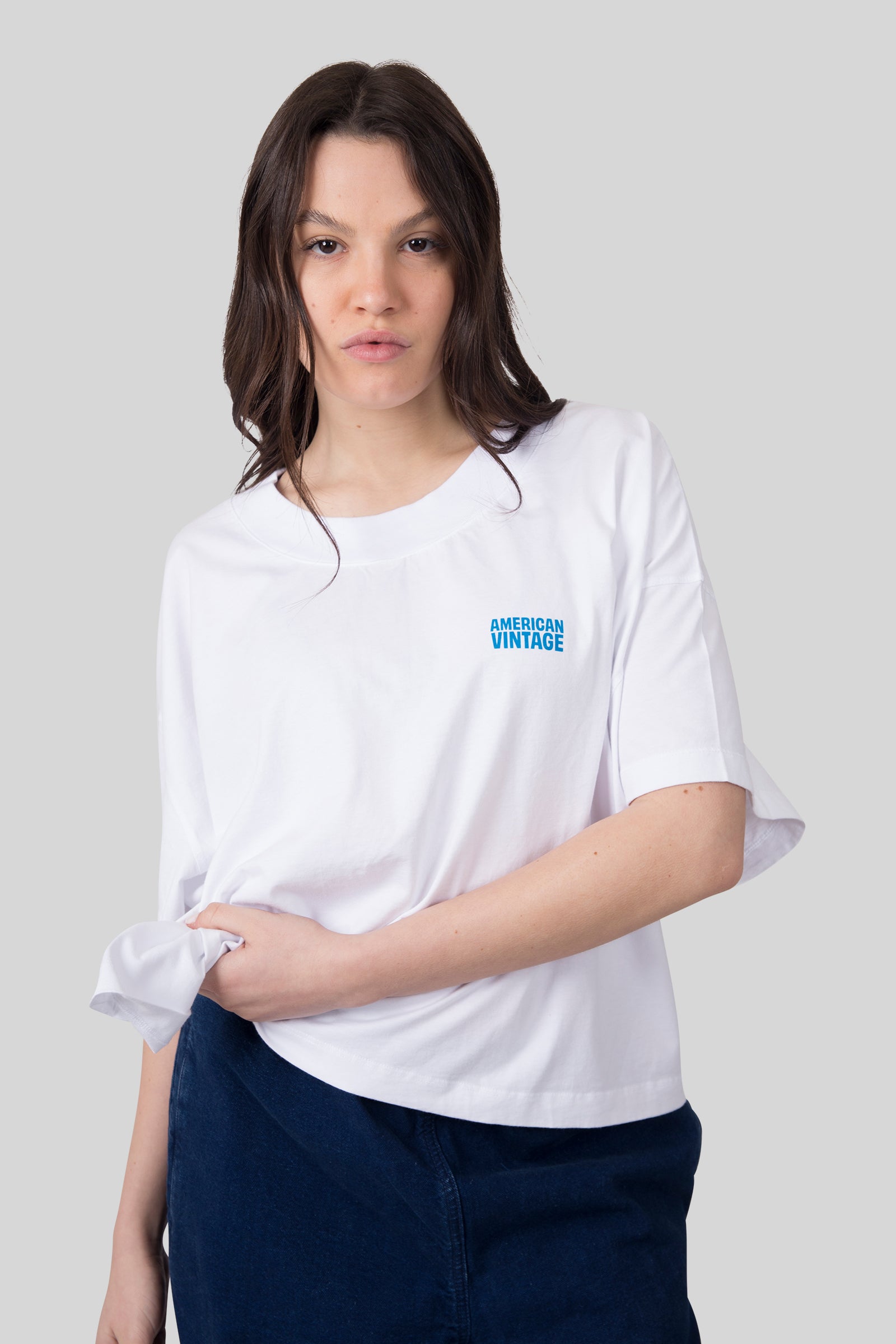American Vintage T-shirt Gixy Bianco Donna - 1