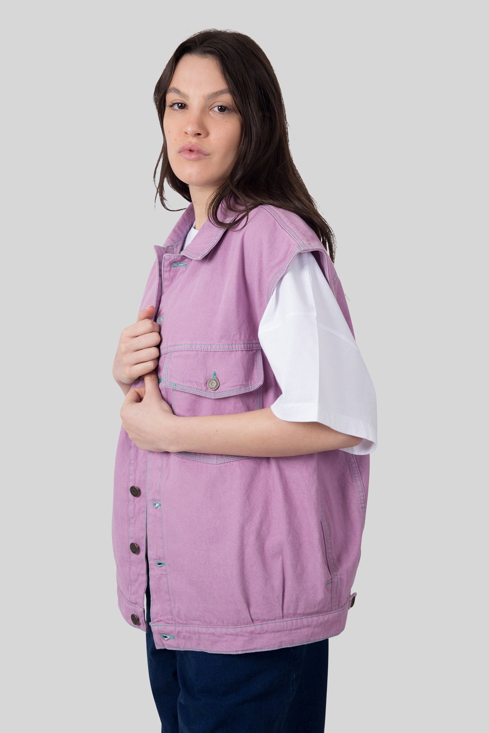 American Vintage Gilet Grezbay Rosa Donna - 6