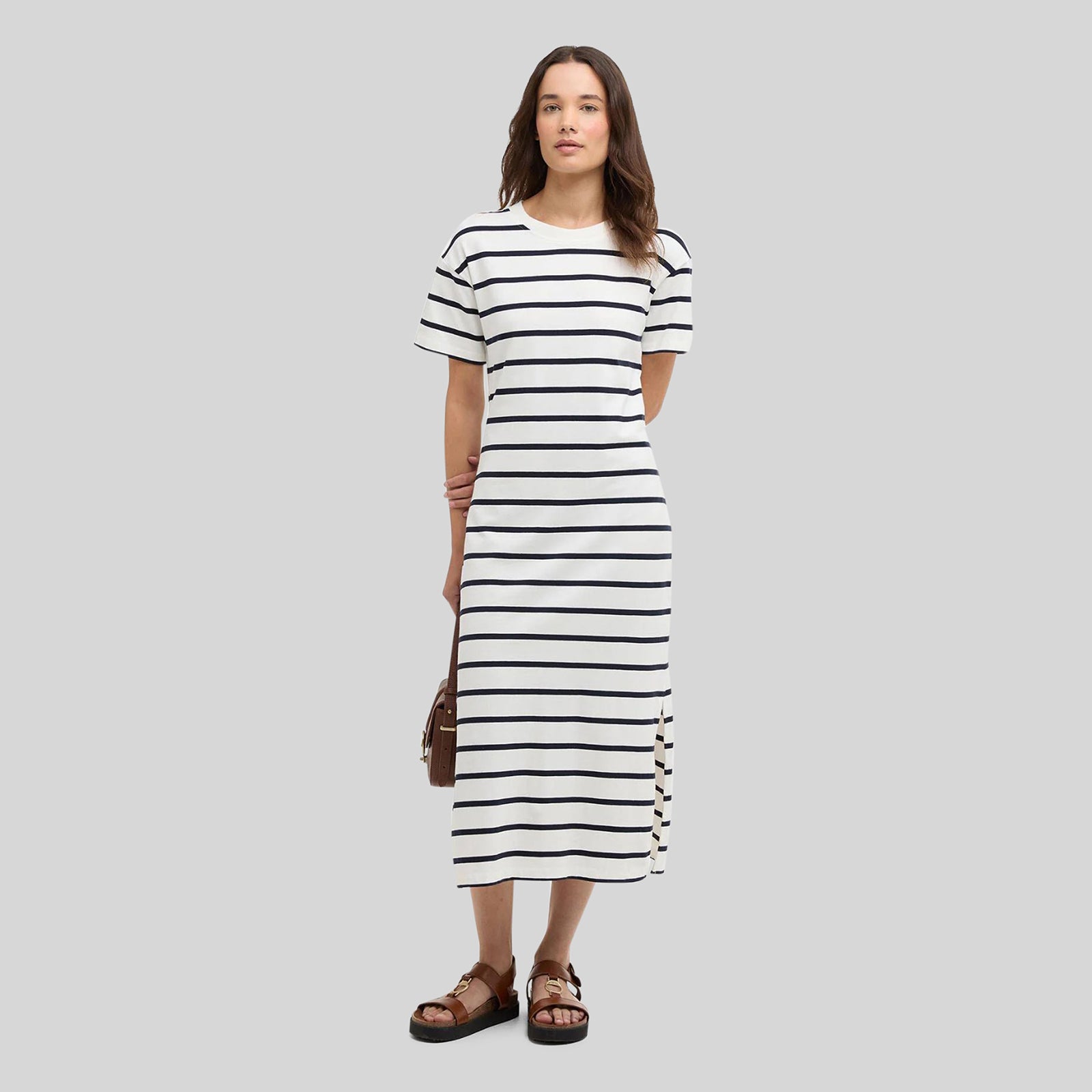 Selena Striped Midi Dress - 6