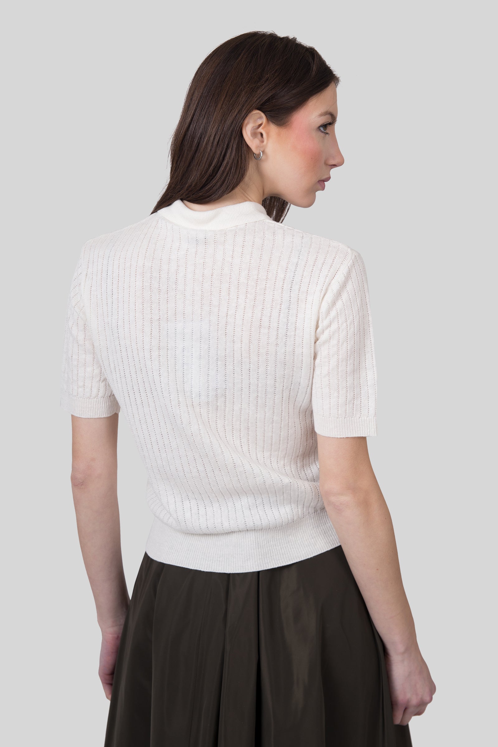 Pure Linen Polo Shirt - 3