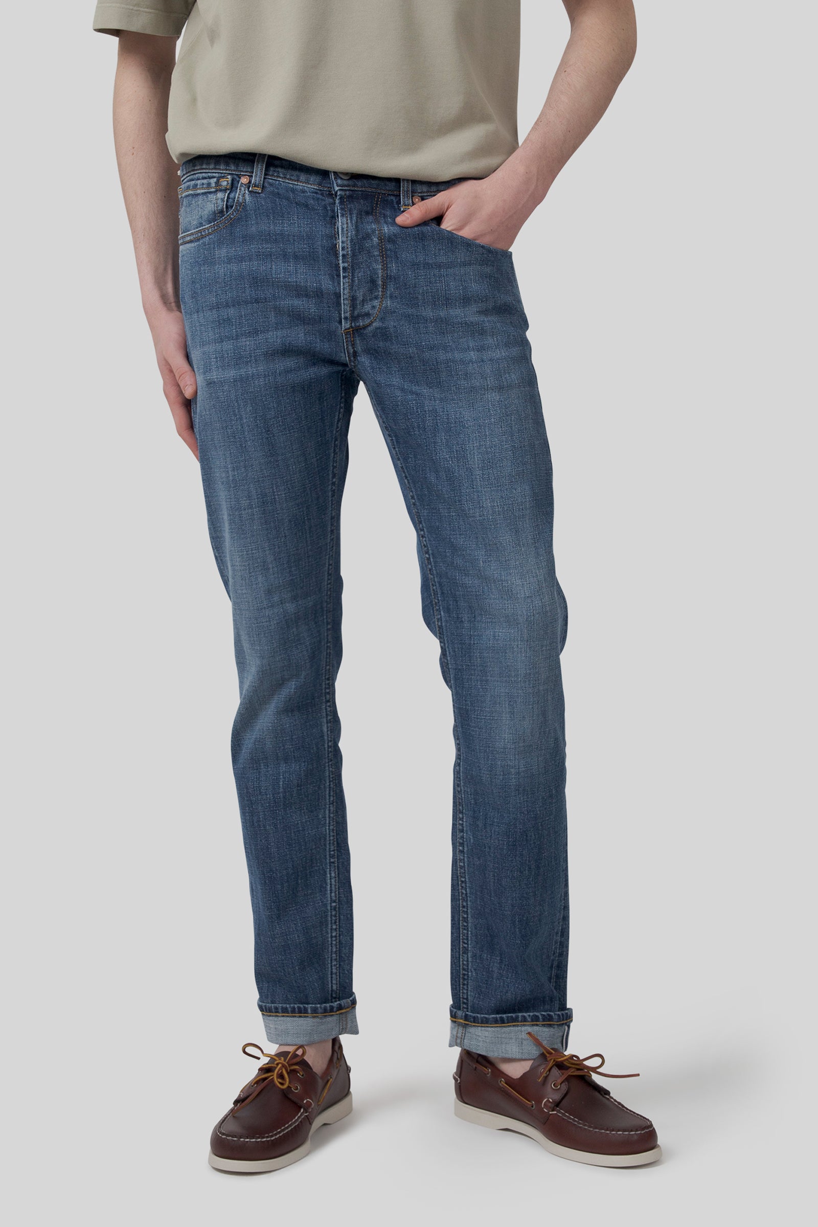 Tela Genova Jeans Cosmy/2s Blu Medio Uomo - 5