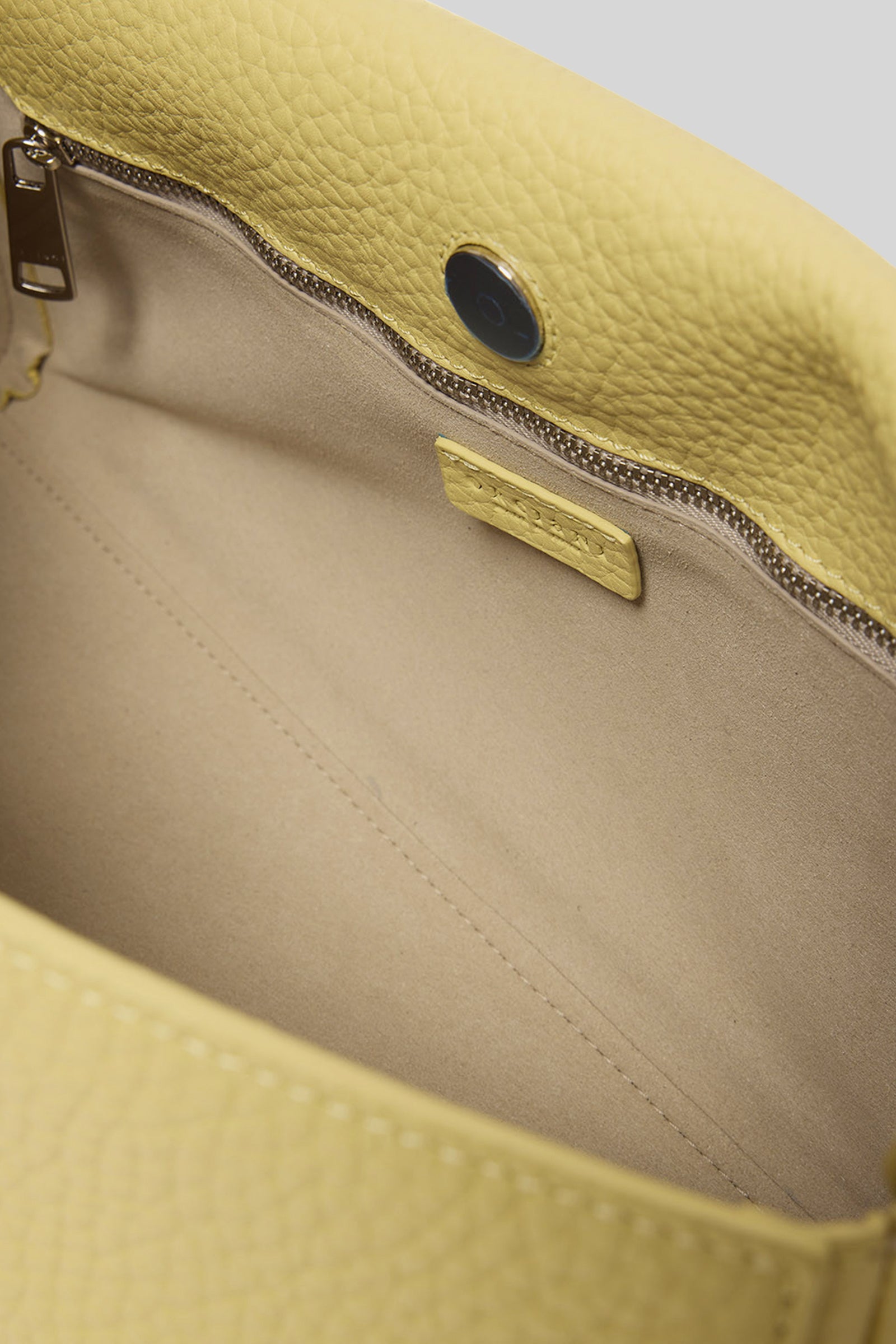 Orciani Borsa Gossip Longuette In Pelle Soft Giallo Donna - 4