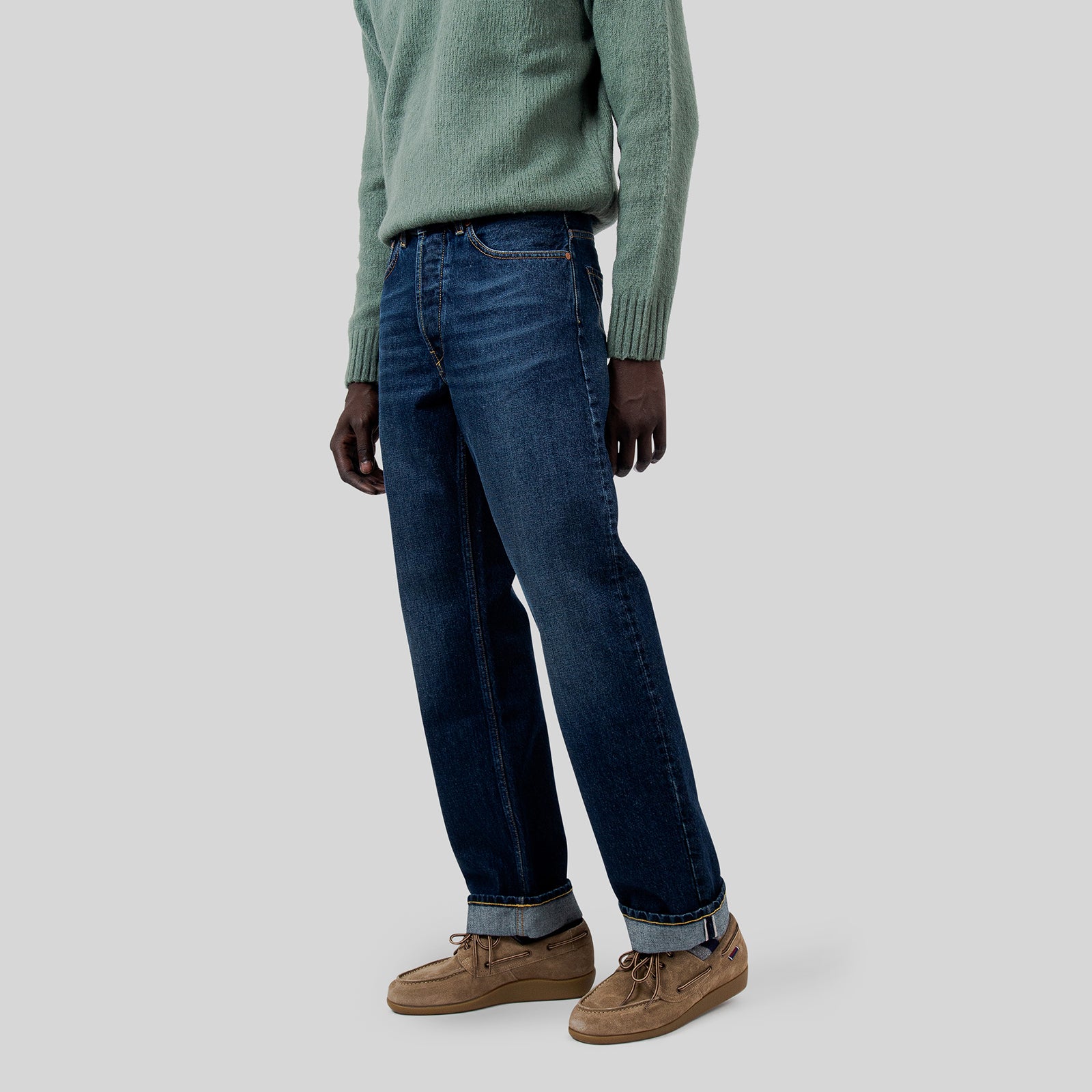 Tela Genova Jeans Rodolfo Selvedge Faded Blu Medio Uomo - 8