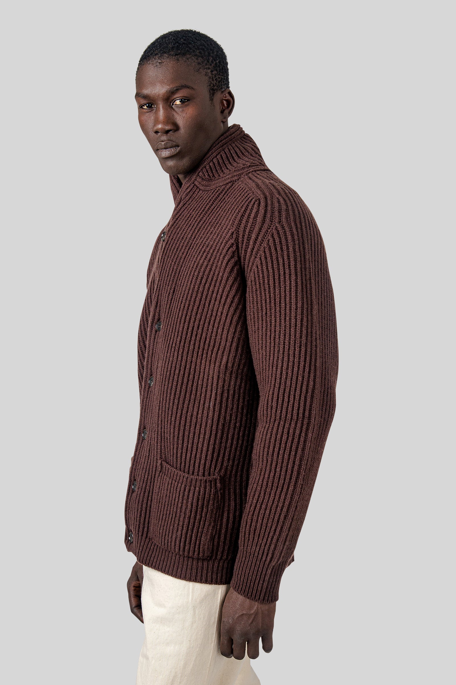 Filson Cardigan Bristol Marrone Uomo - 3