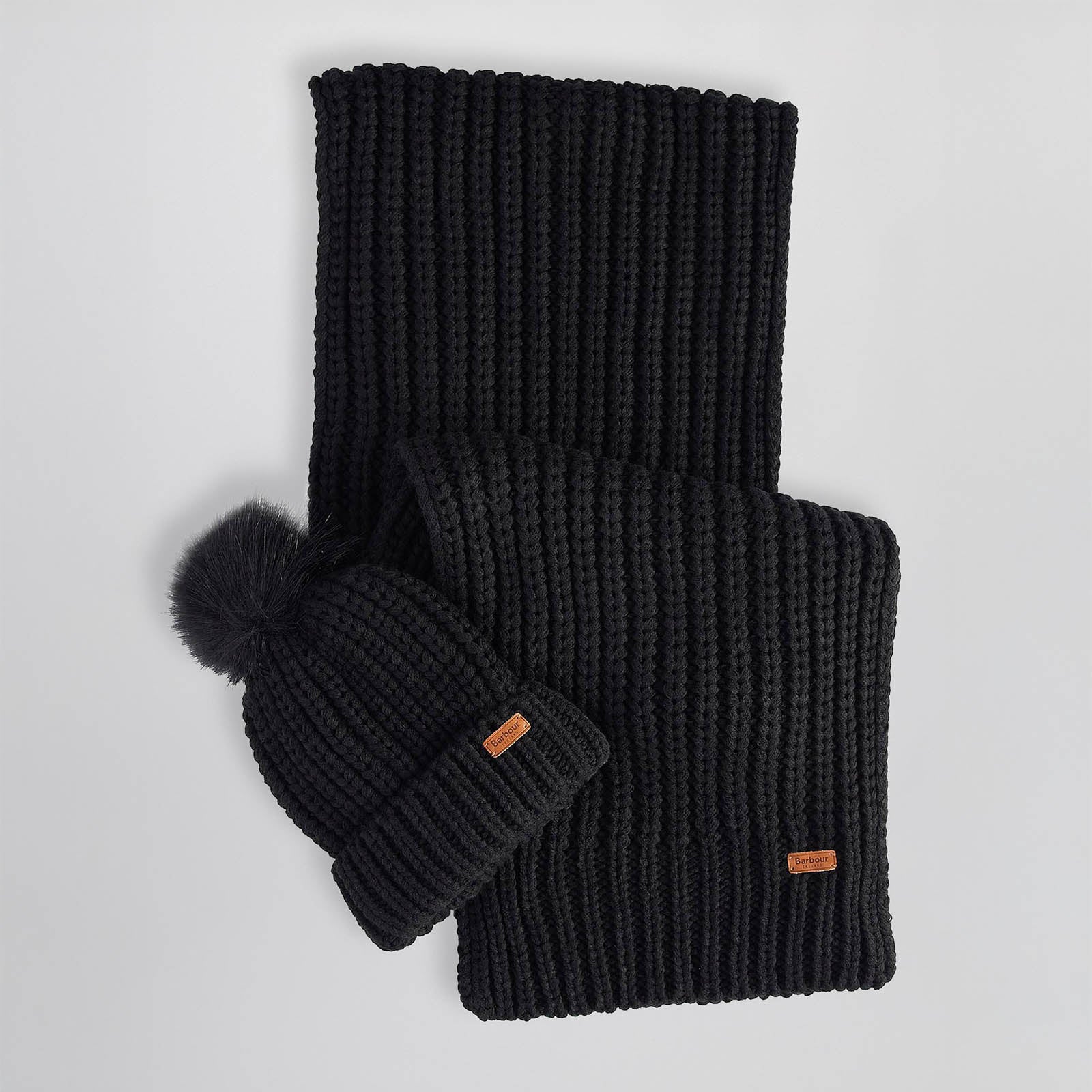Barbour Saltburn Set Beanie & Sciarpa Nero Donna - 6