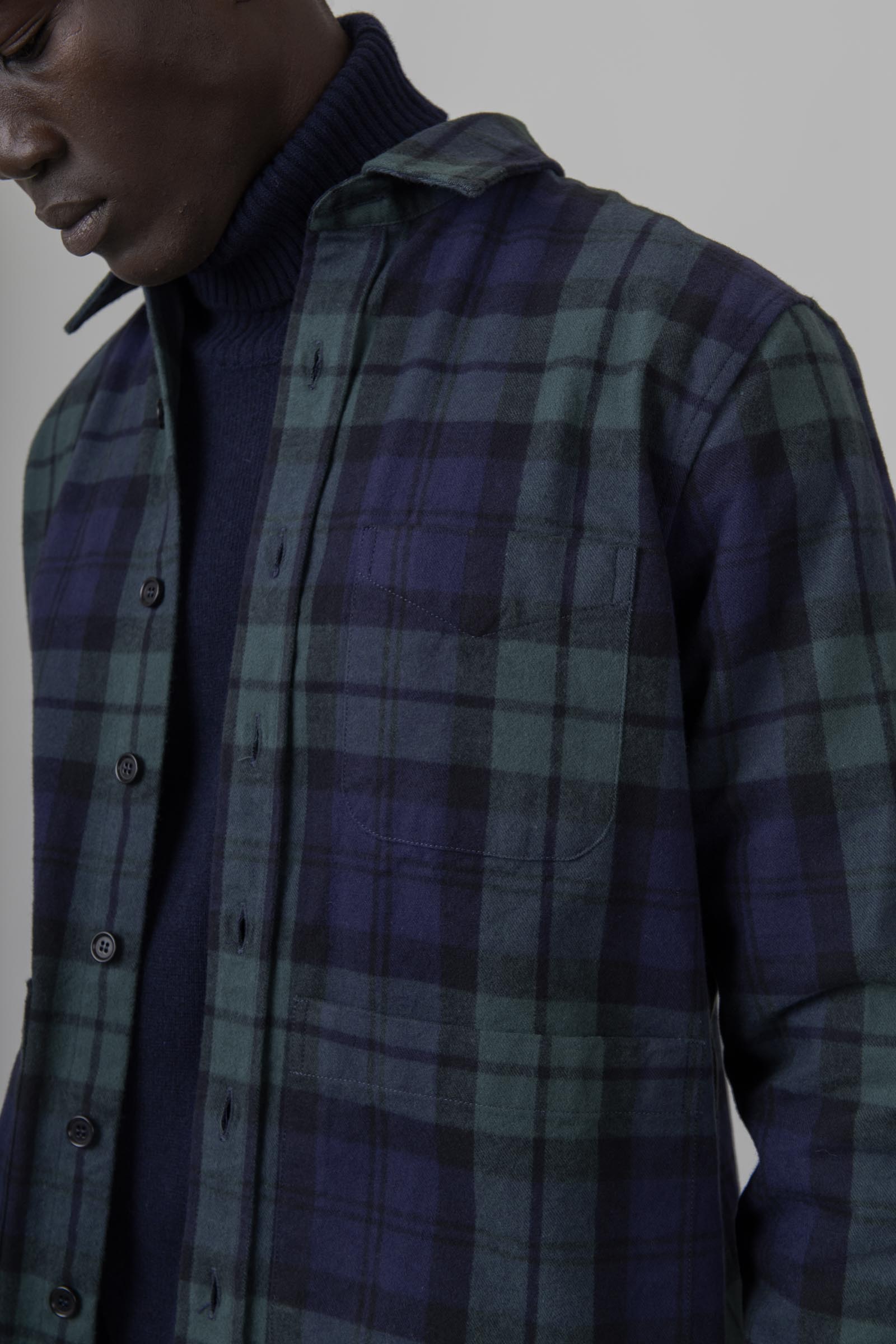 Utility Shirt In Twill Check - 1