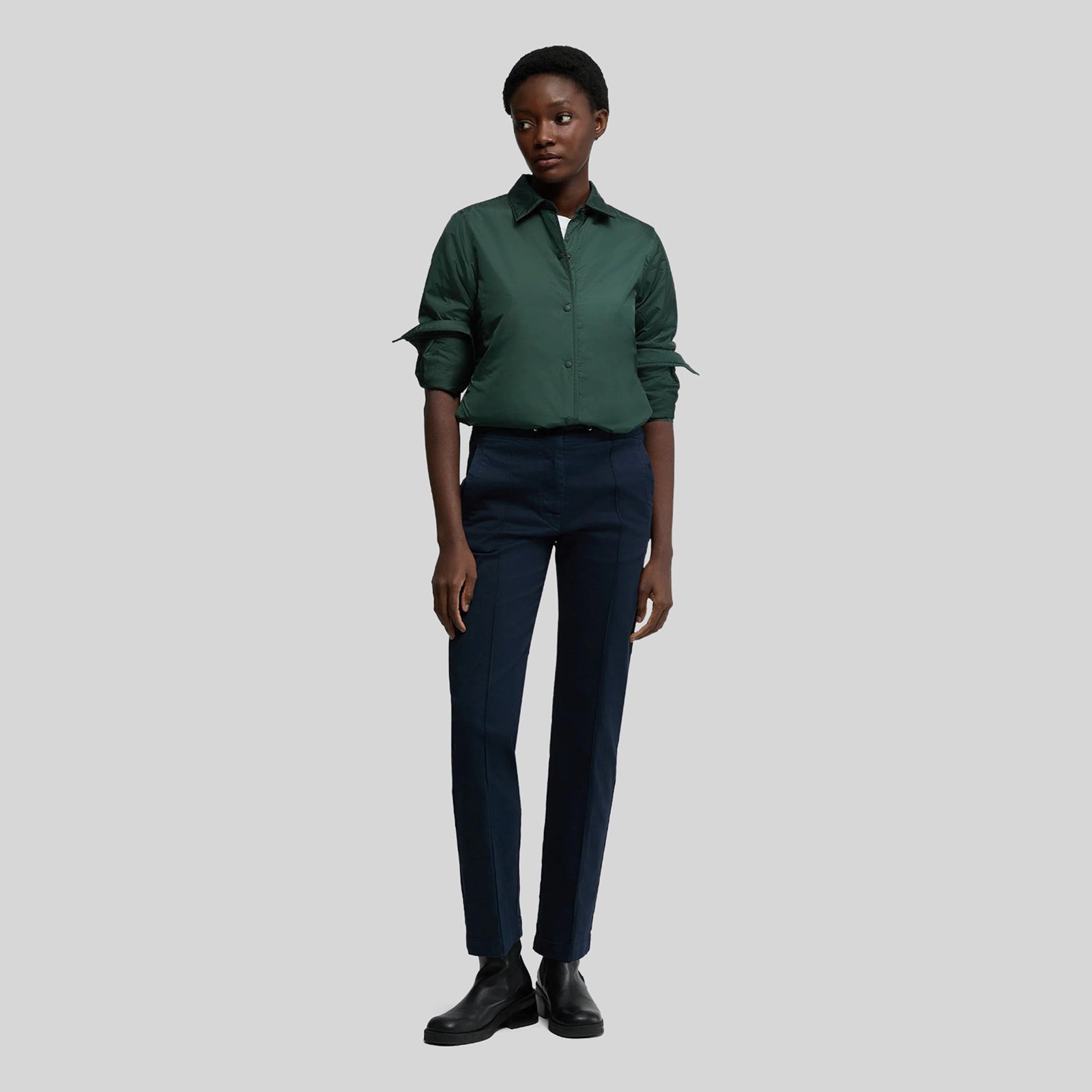 Aspesi Camicia Glue Verde Scuro Donna - 4