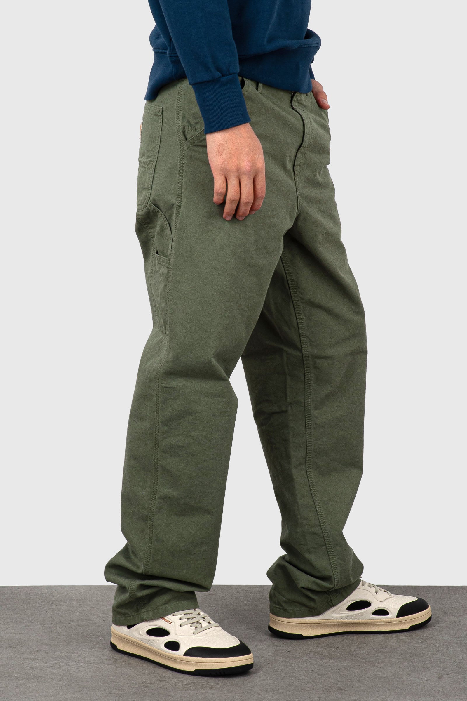 Carhartt Wip Single Knee Pant Verde Chiaro Uomo - 4