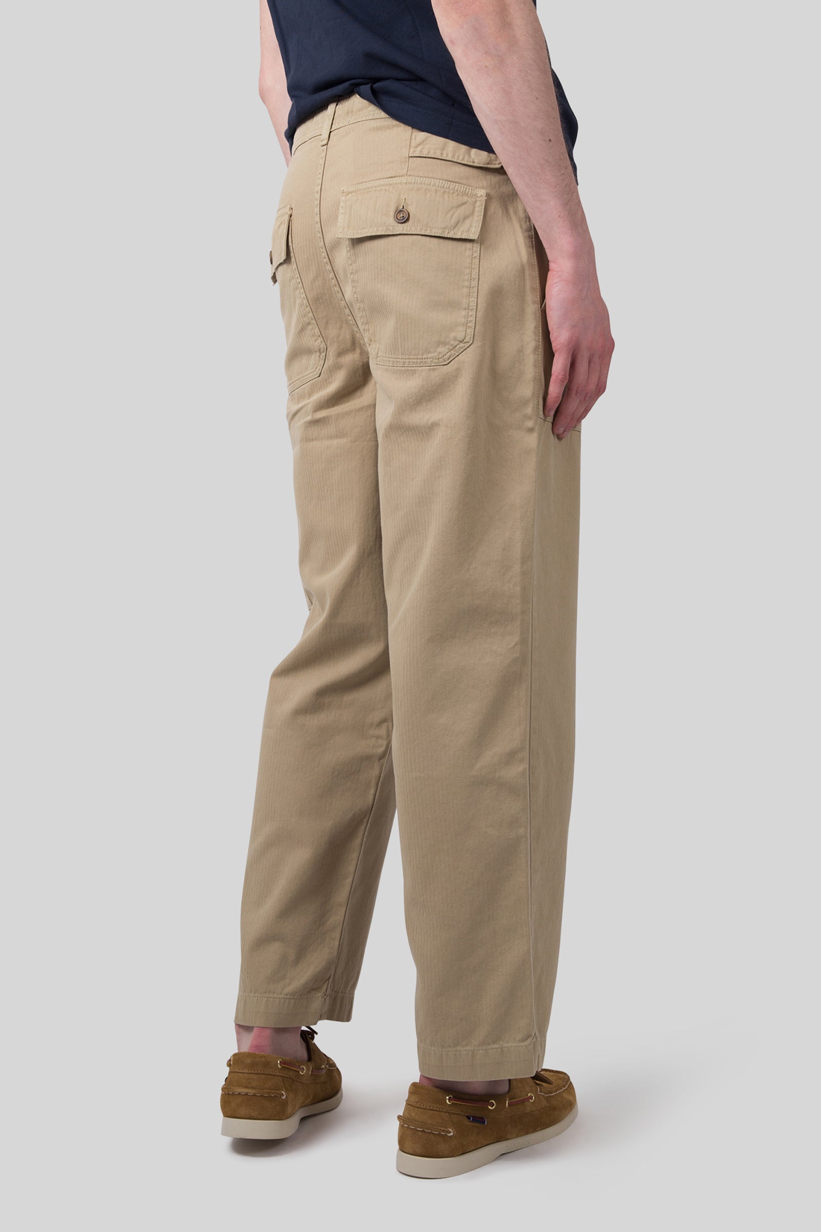 Sebago Pantalone Milton Herringbone Beige Uomo - 3