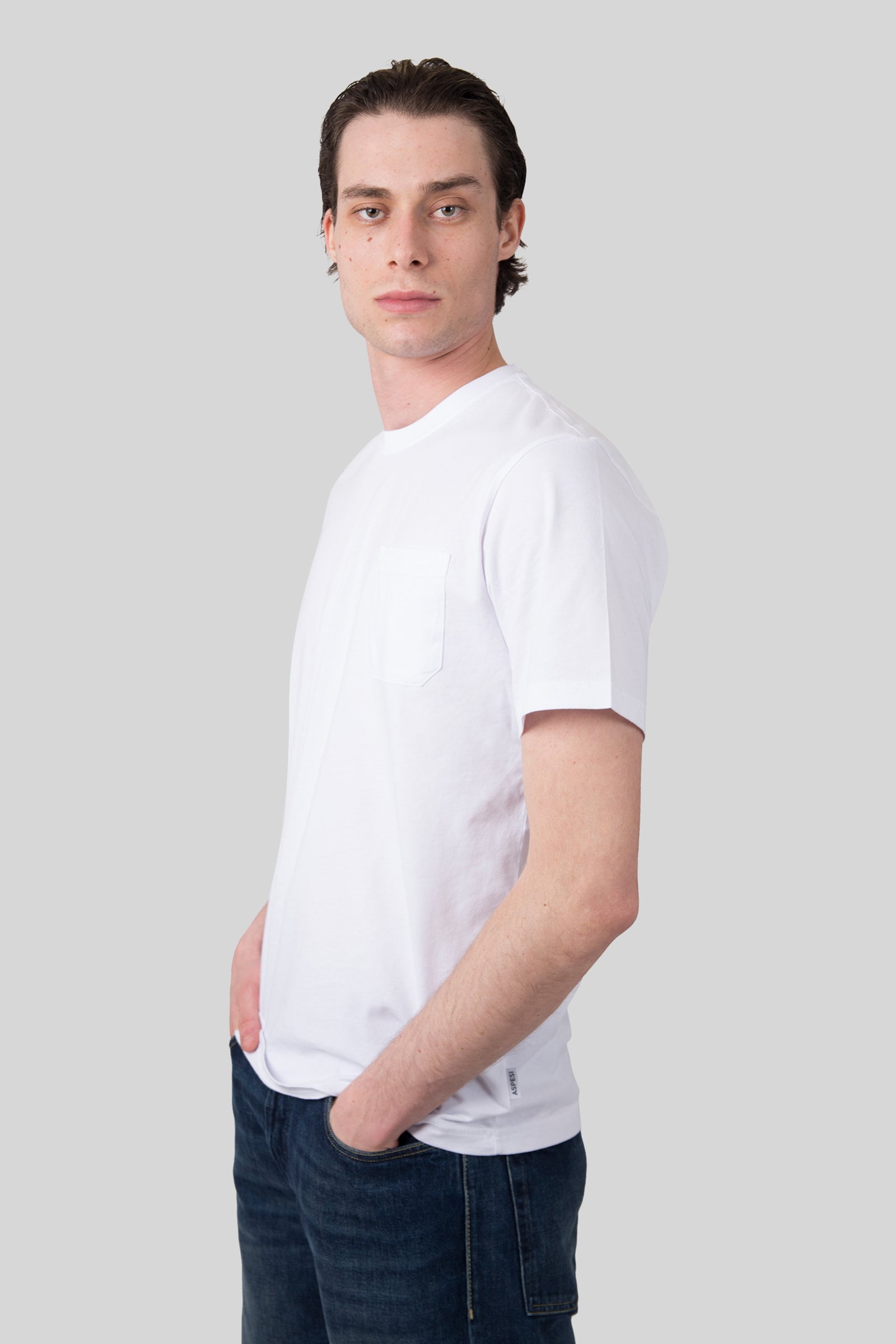 Aspesi T-shirt In Jersey Di Cotone Bianco Uomo - 3