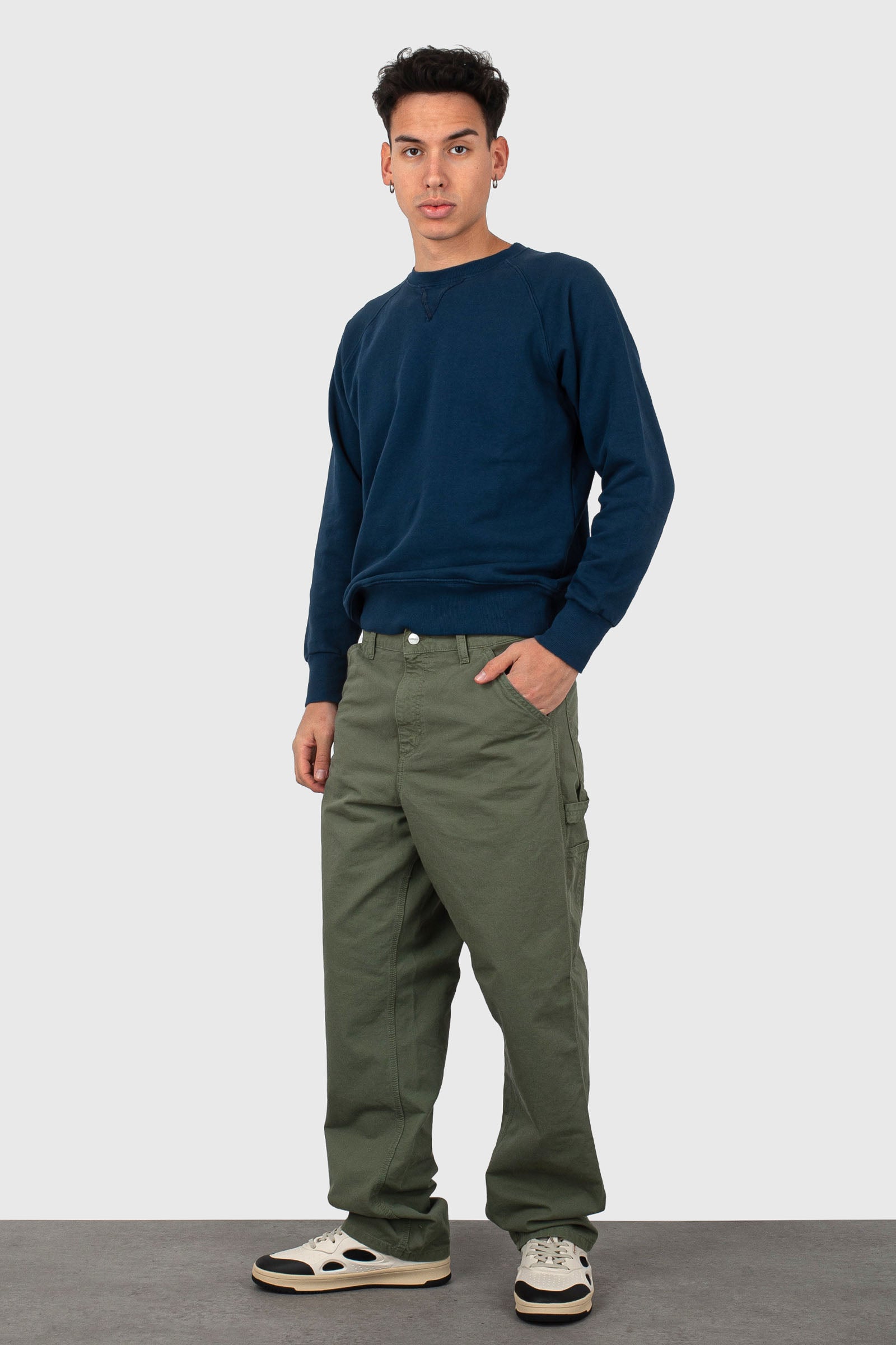 Carhartt Wip Single Knee Pant Verde Chiaro Uomo - 7