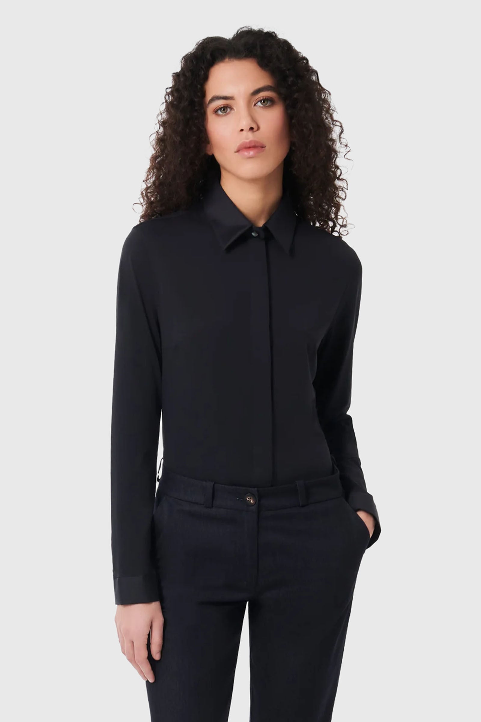 Rrd Oxford Plain Wom Shirt Nero Donna - 3