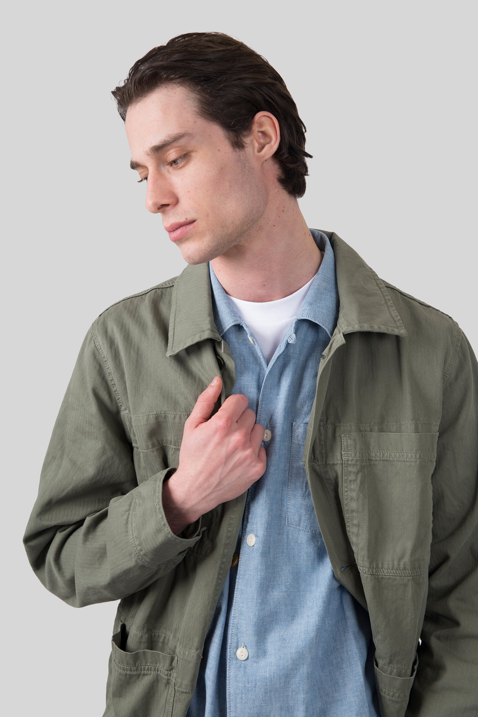 Sebago Overshirt Dorr Herringbone Beige Uomo - 1