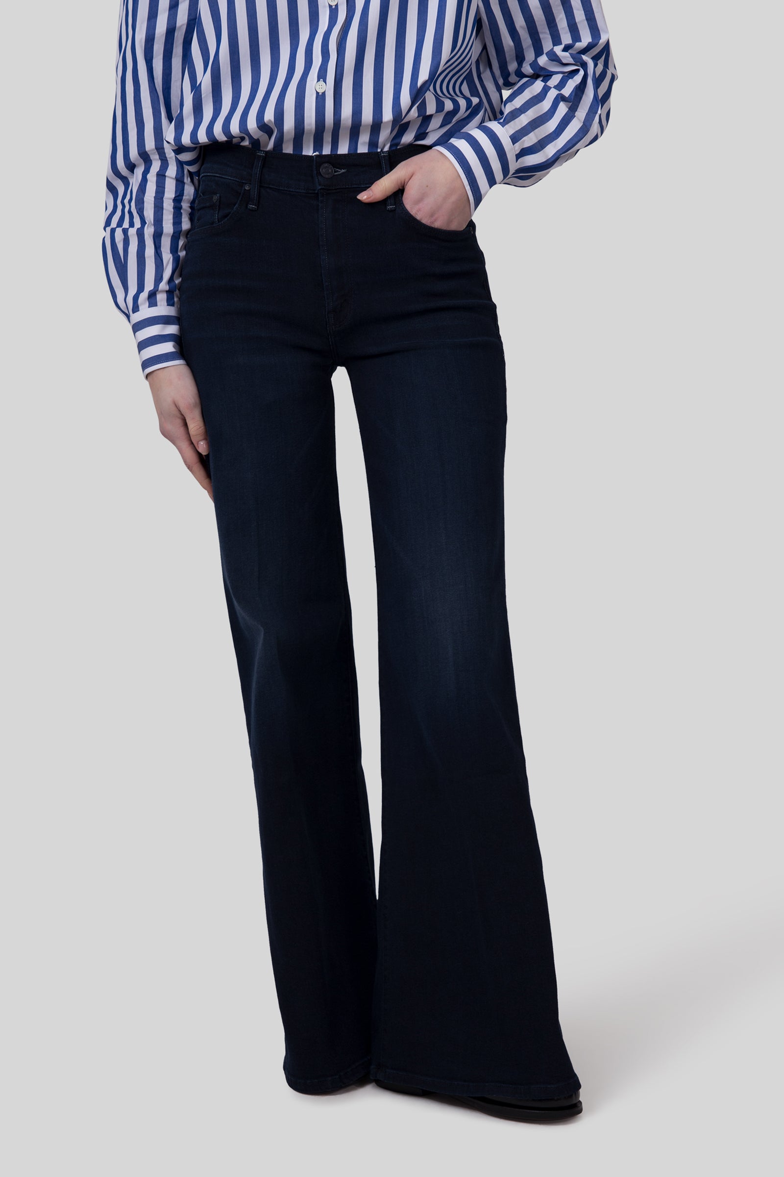 Mother Jeans The Twister Sneak Blu Scuro Donna - 1