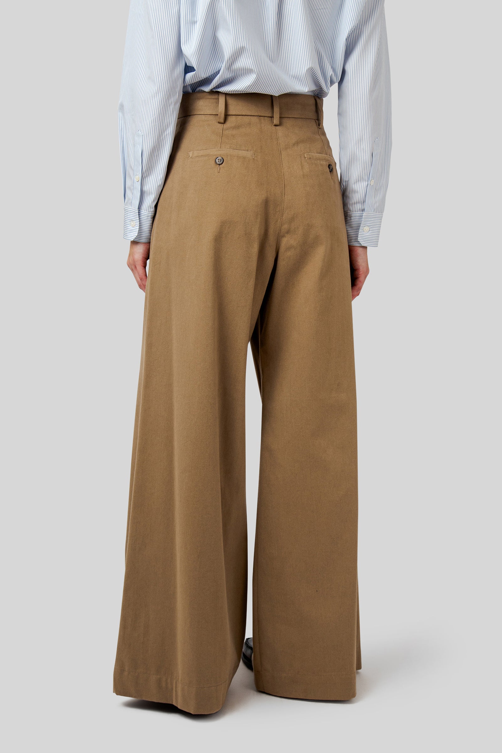 Editto Wide-leg Cotton Drill Pant - 5