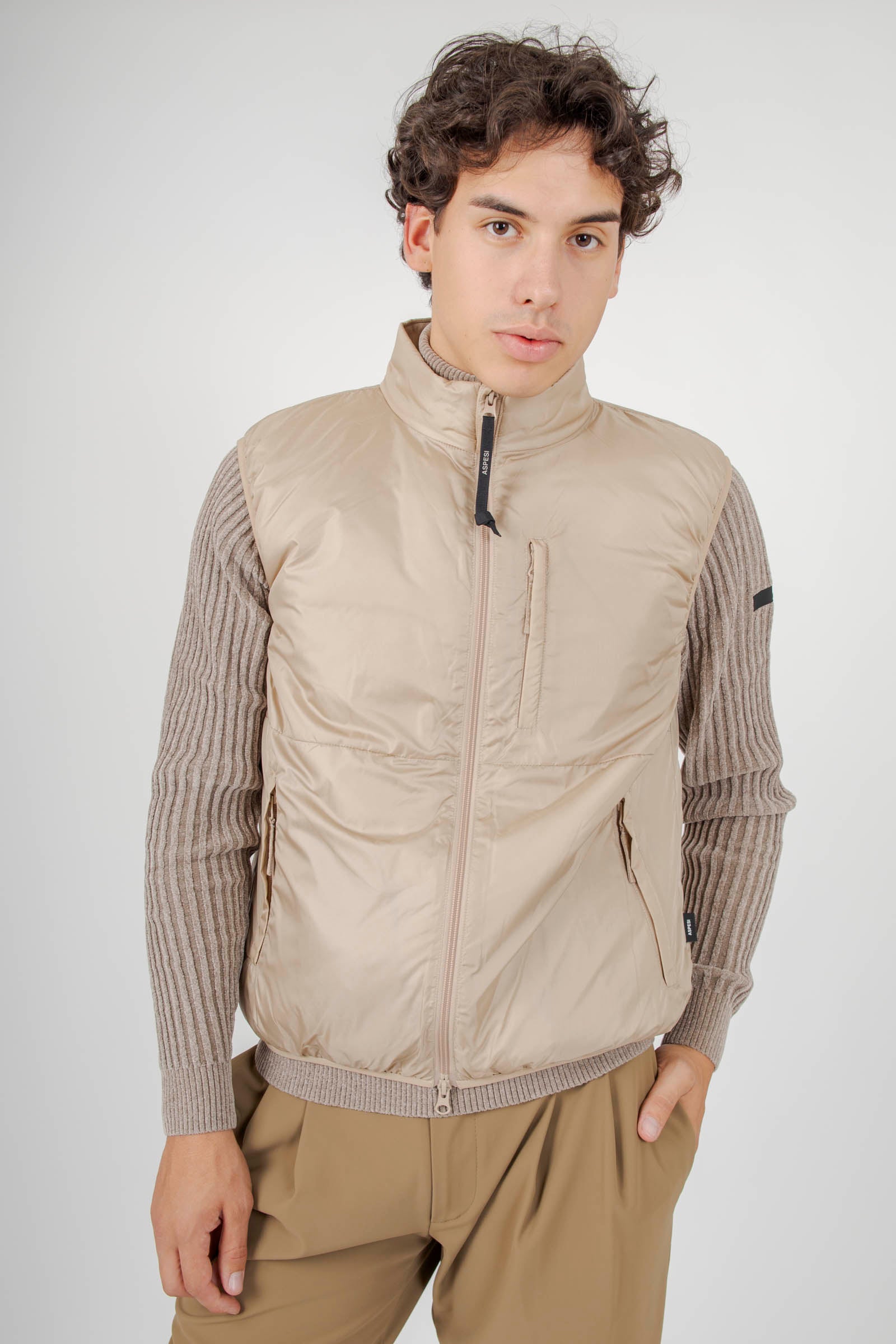 Aspesi Gilet Jil Beige Uomo - 5