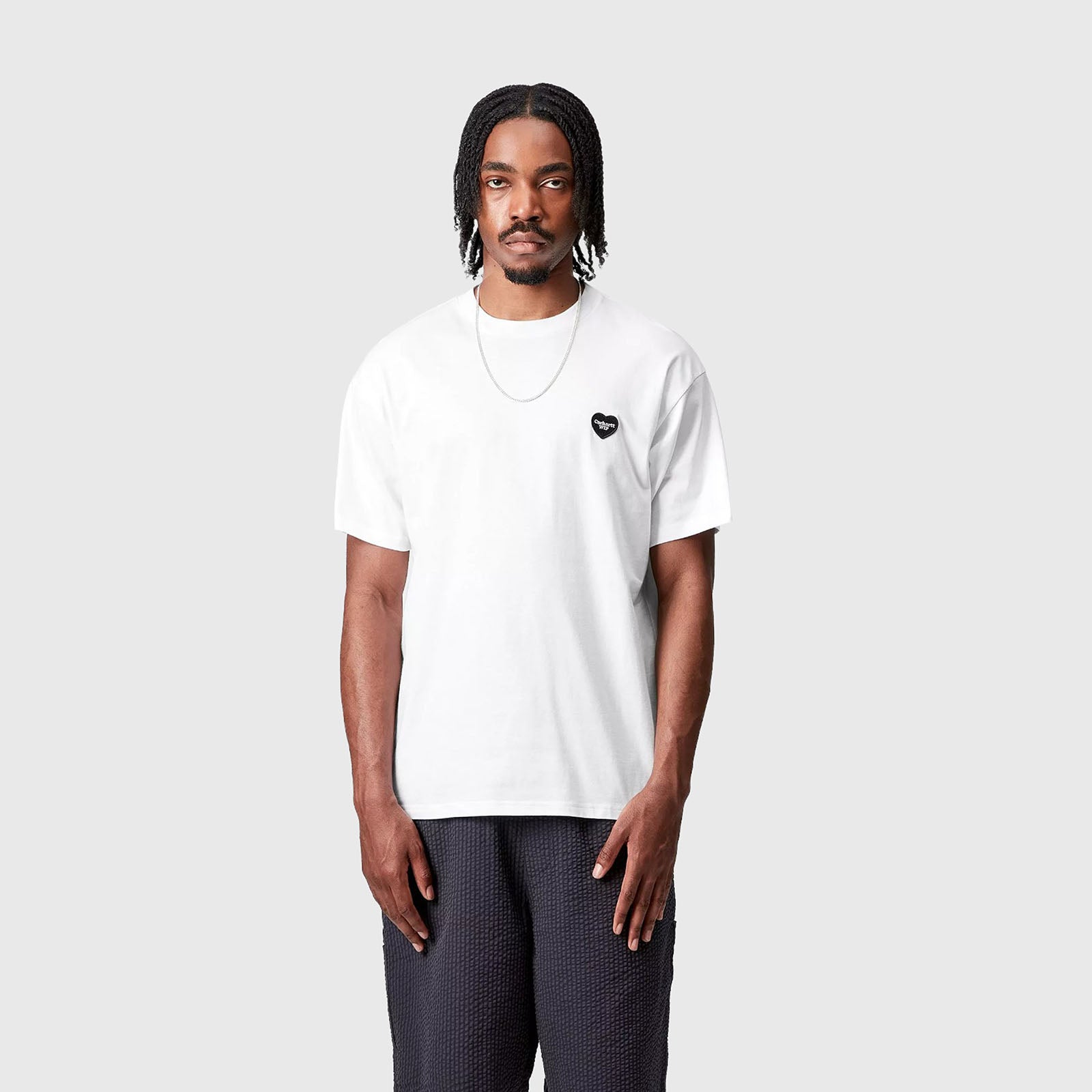 Carhartt Wip T-shirt S/s Heart Ii Hartt Bianco Uomo - 6