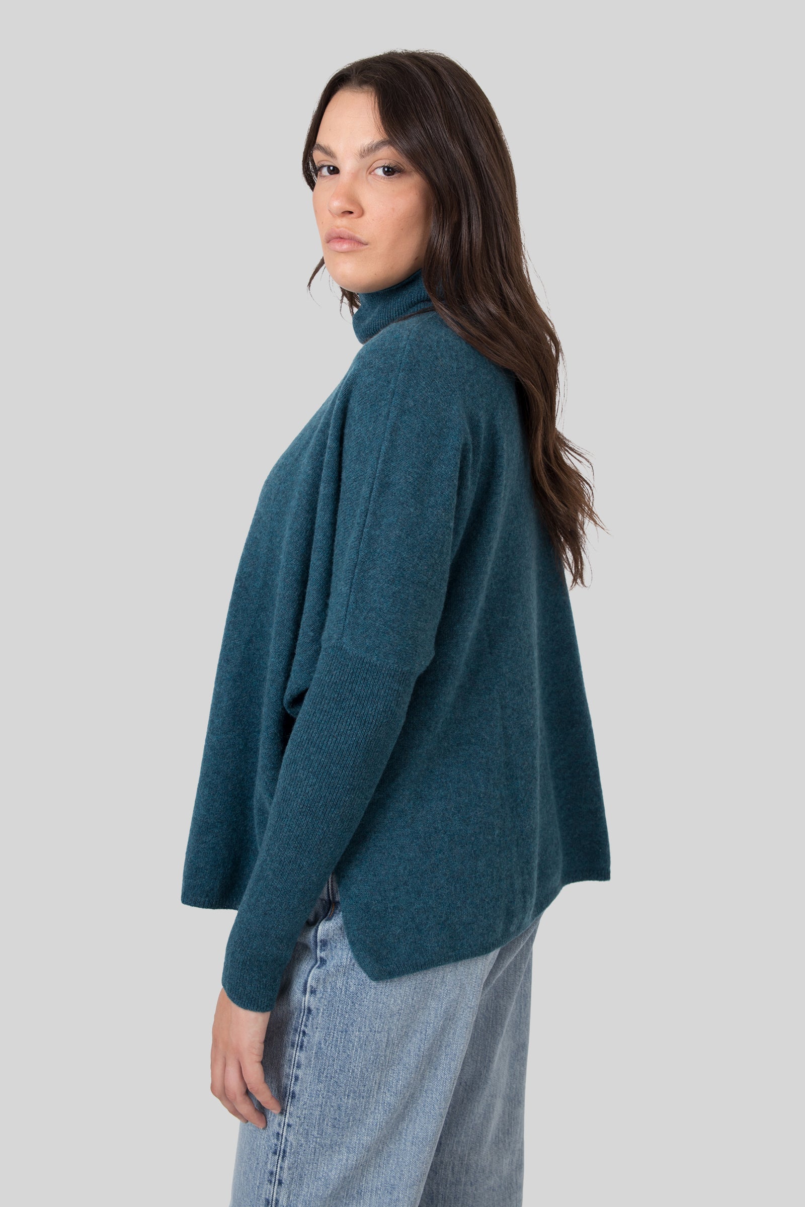 Absolut Cashmere Maglia Clara Petrolio Donna - 5