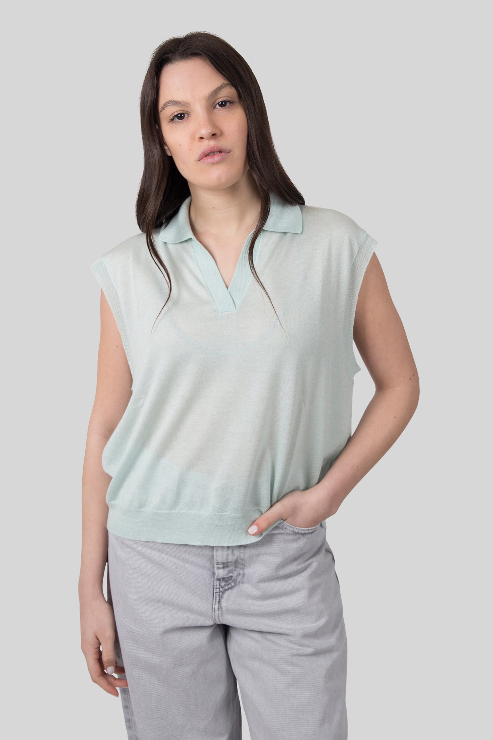 Absolut Cashmere Maglia Magali Verde Menta Donna - 1