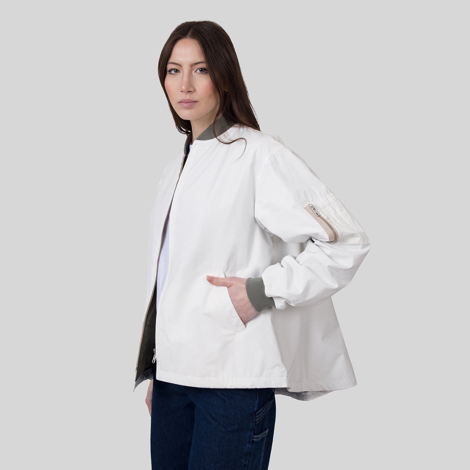 Department Five Bomber Over Train Bianco/verde Donna - 10