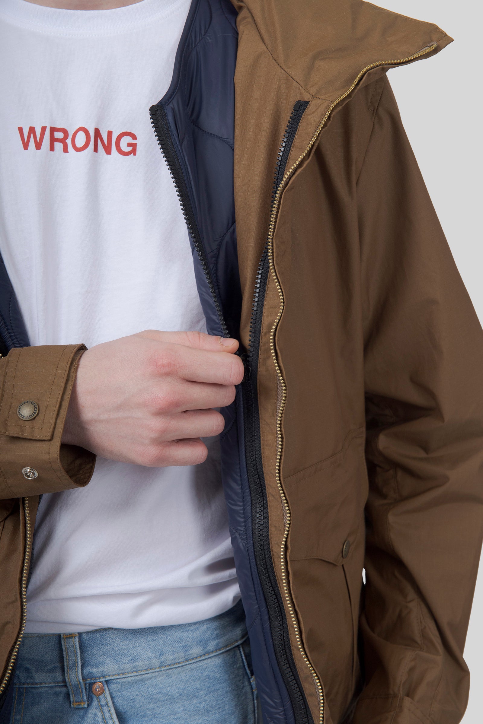 Manifattura Ceccarelli All Season Blazer Coat Cuoio Uomo - 8