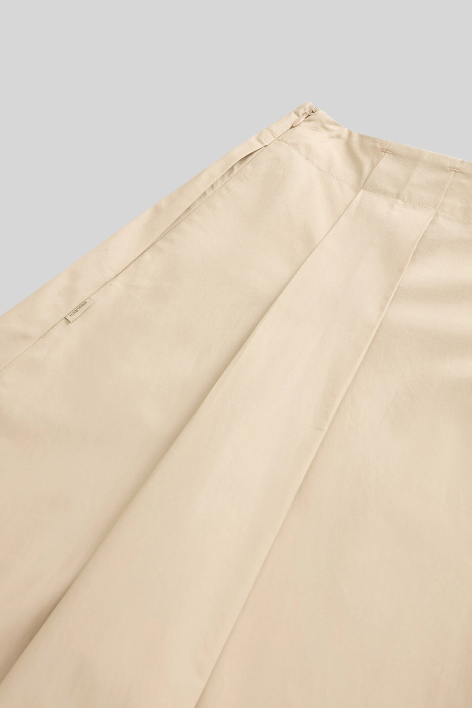 Woolrich Gonna In Popeline Di Puro Cotone Beige Chiaro Donna - 3