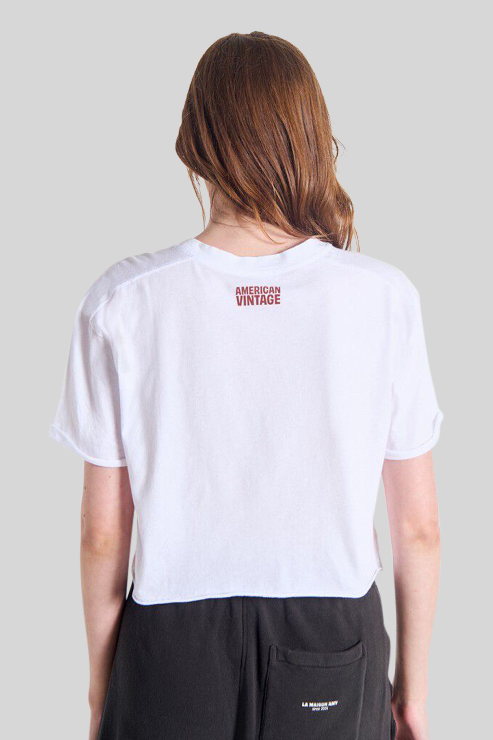 American Vintage T-shirt Apoly Bianco Donna - 3