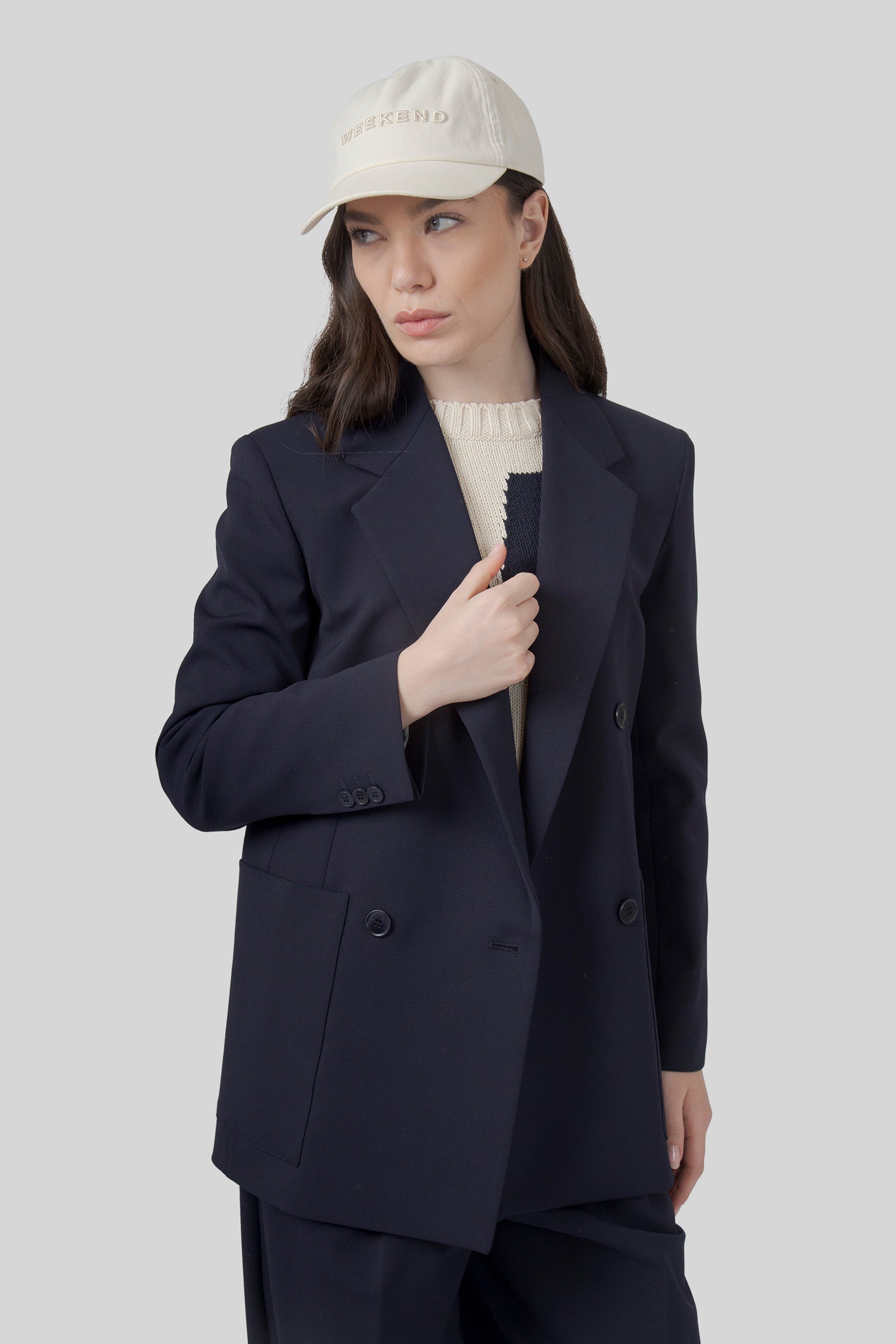 Veloce Double-breasted Blazer In Technical Wool - 1