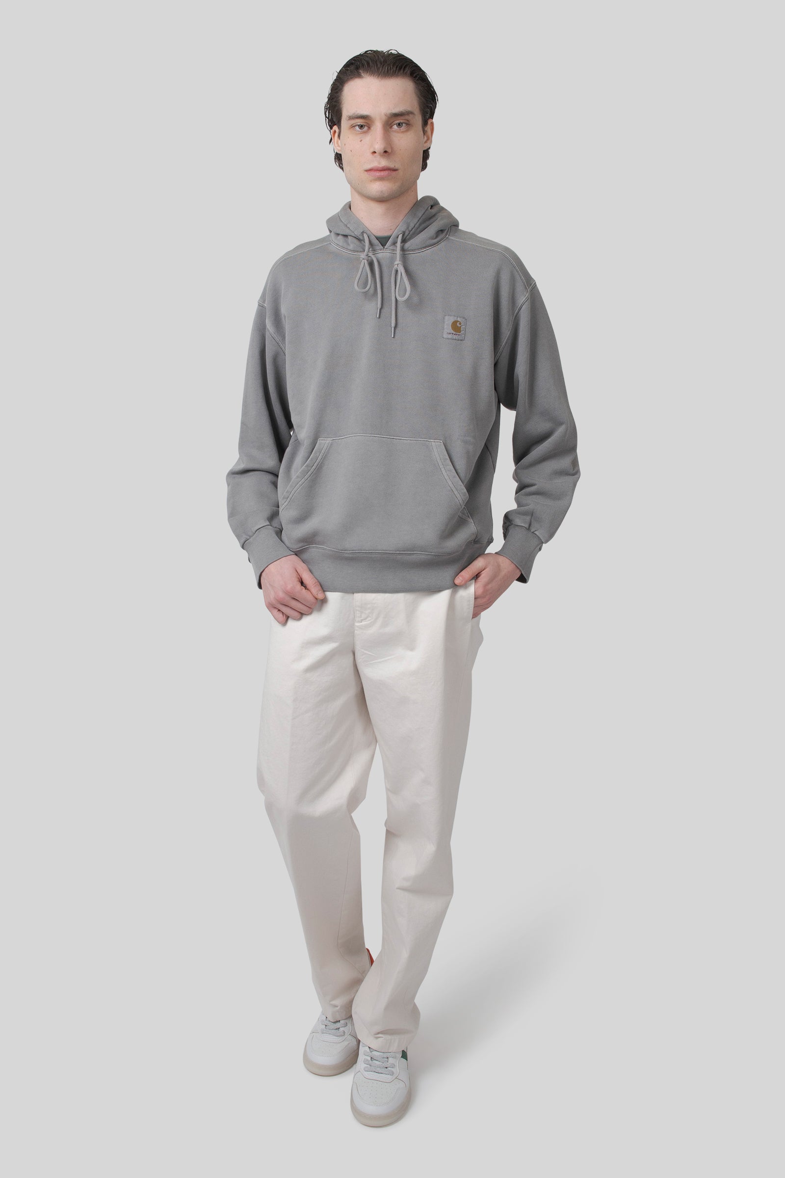Carhartt Wip Felpa Nelson Hooded Grigio Uomo - 8