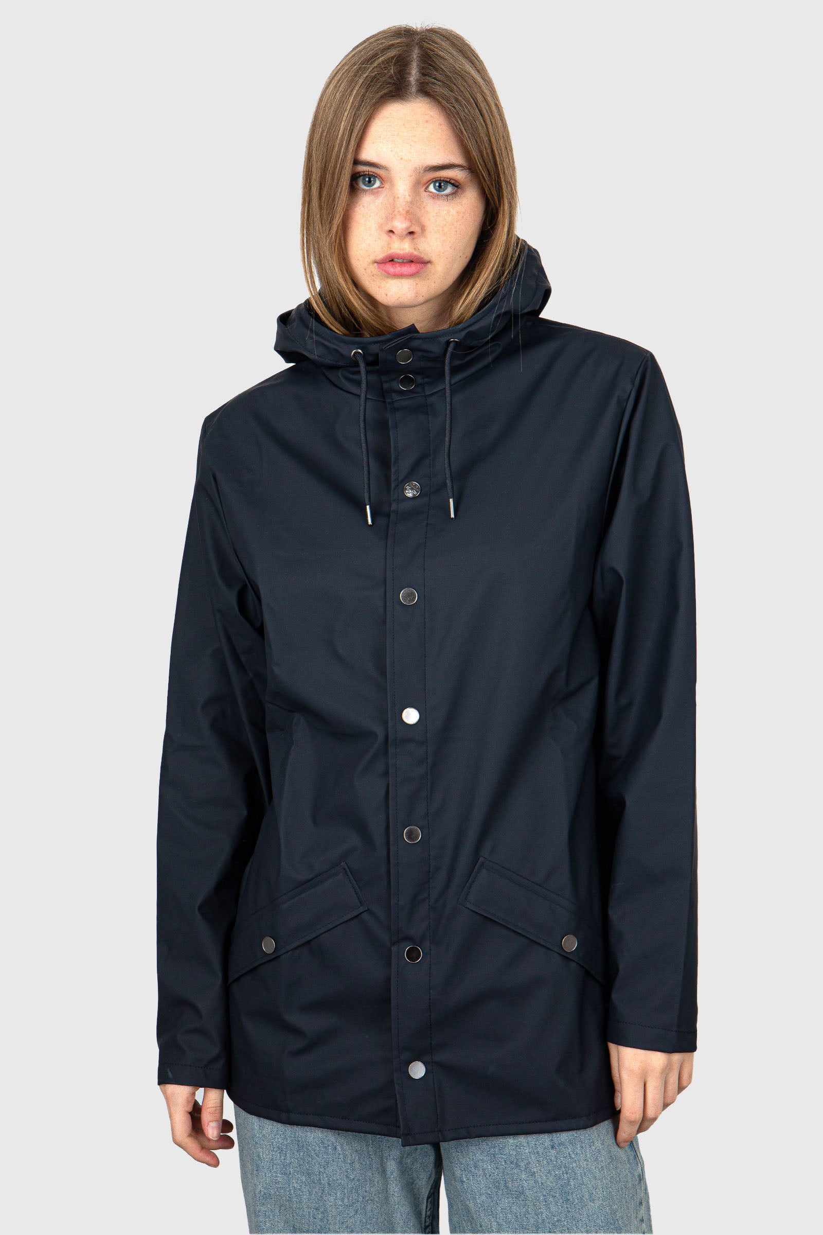 Jacket Giacca A Vento Donna Blu Rains Jacket Blu Navy Donna