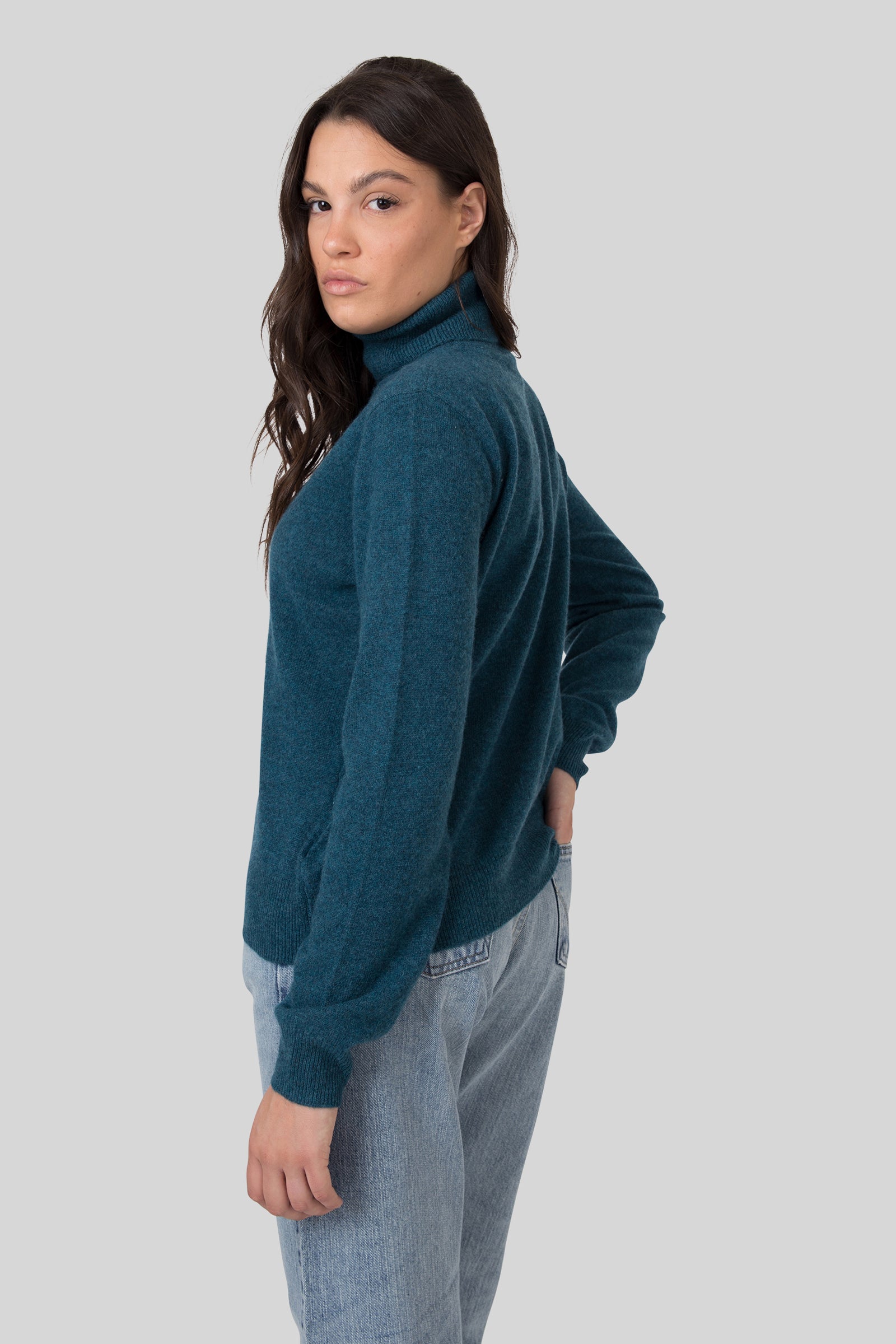 Absolut Cashmere Maglia Themys Petrolio Donna - 2