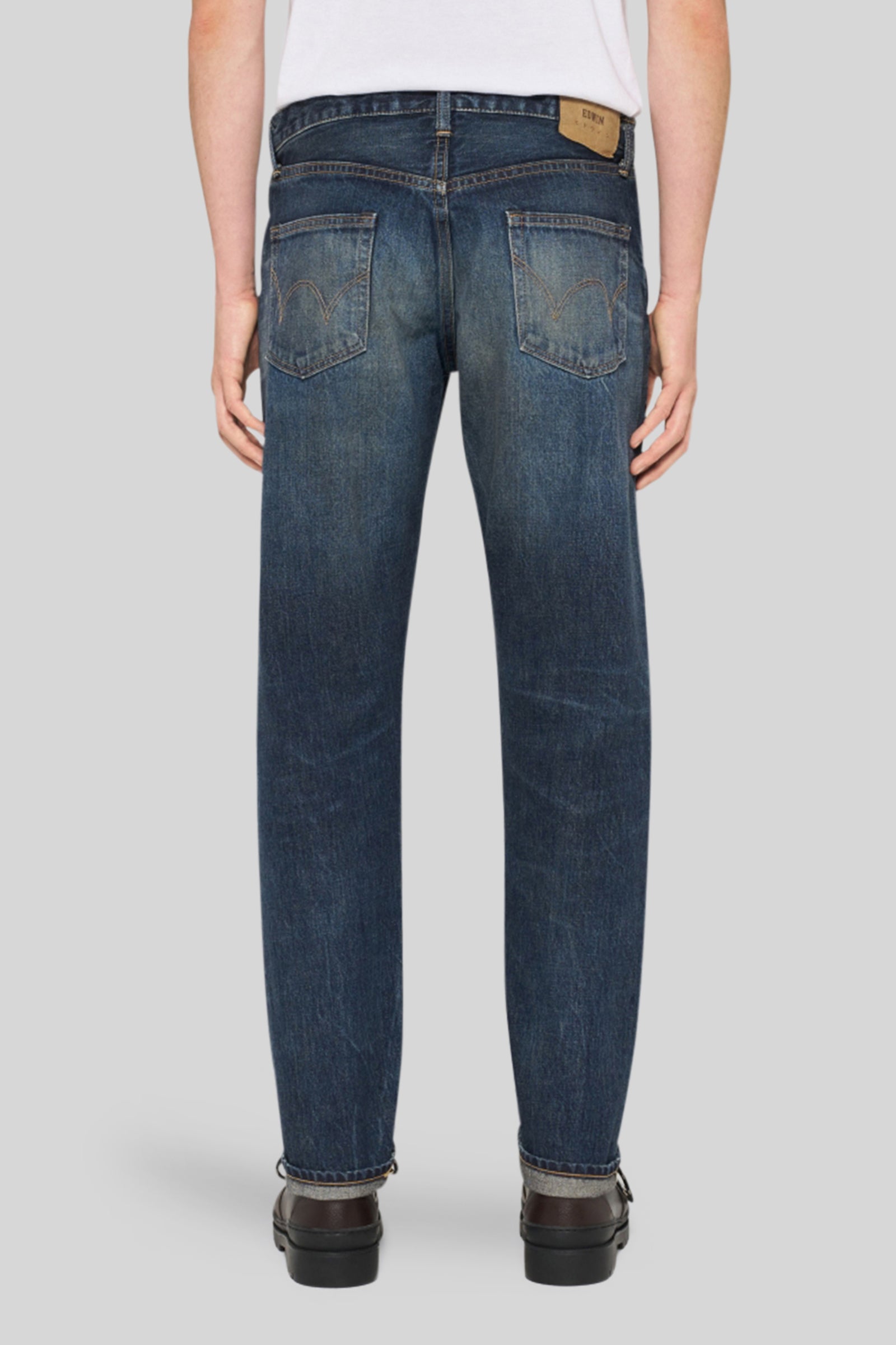 Edwin Jeans Regular Tapered Blu Medio Uomo - 4